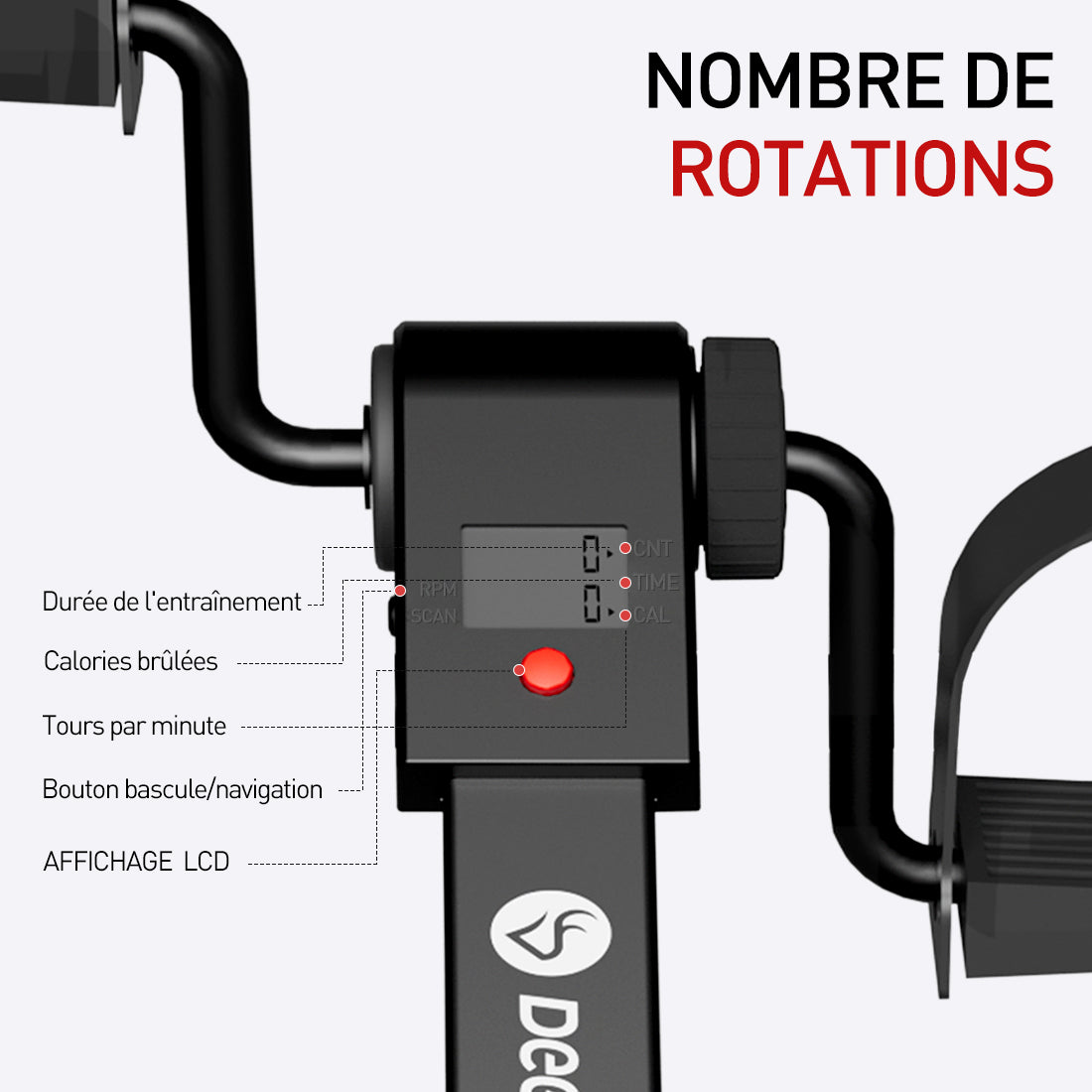DeerRun O1 Vélo électrique placé sous la table, brûle des calories
