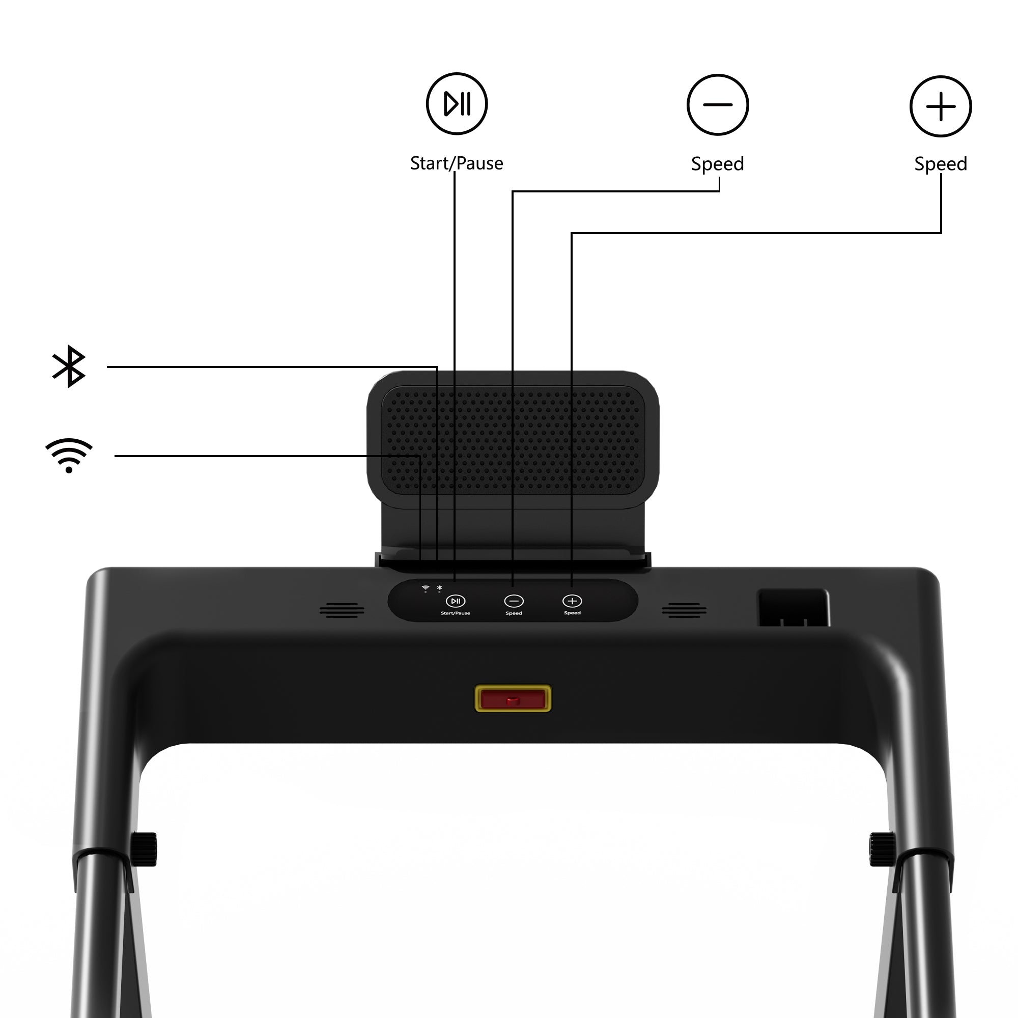 DeerRun A1 Urban-Tapis de course pliable intelligent avec inclinaison de 6 % et NFC | 158 kg, 16 km/h,Noir