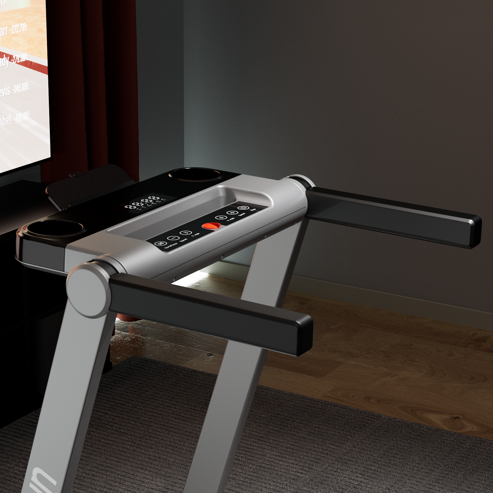 DeerRun A1 Pro Move+ – Tapis de course pliable avec inclinaison de 6 % | Puce de mise à niveau 2025 et prise en charge NFC | Capacité de charge de 158 kg, jusqu'à 16 km/h