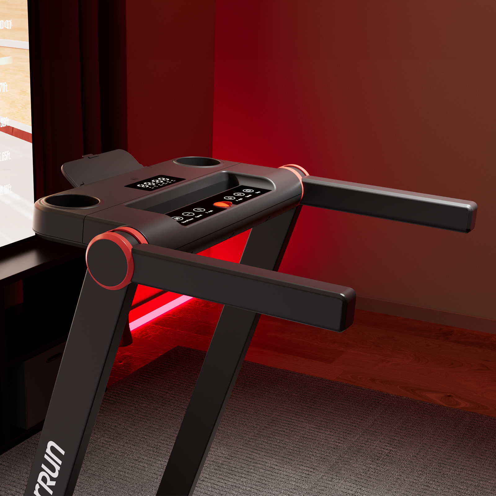 DeerRun A1 Pro Move+ – Tapis de course pliable avec inclinaison de 6 % | Puce de mise à niveau 2025 et prise en charge NFC | Capacité de charge de 158 kg, jusqu'à 16 km/h