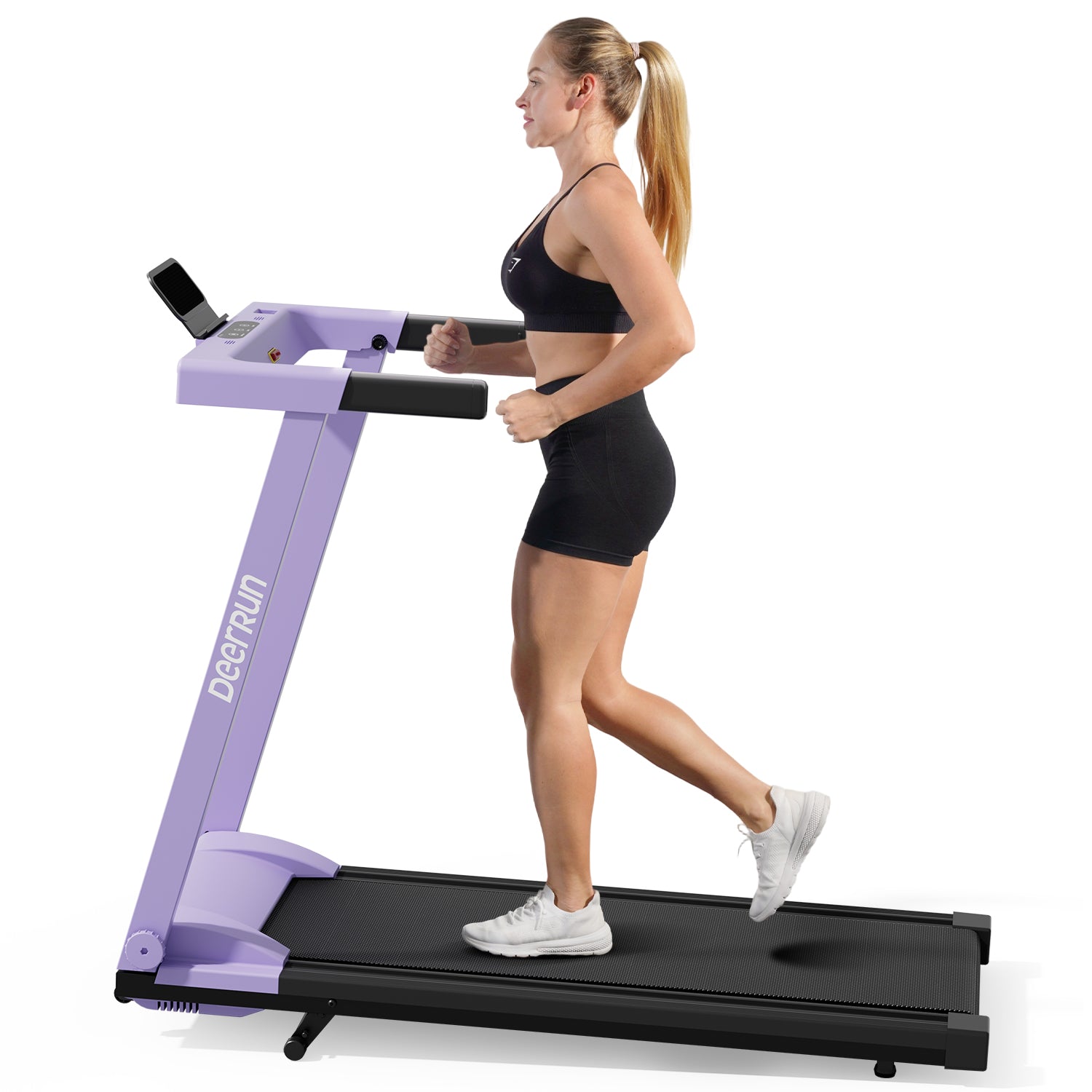 DeerRun A1 Urban-Tapis de course pliable intelligent avec inclinaison de 6 % et NFC | 150 kg, 16 km/h,Violet