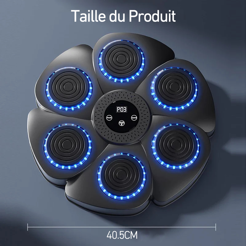 DeerRun Machine de boxe musicale intelligente (gants et câble de charge inclus)