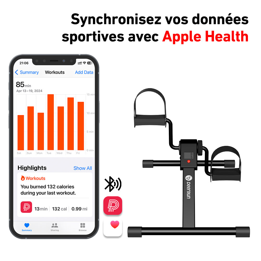 DeerRun O1 Vélo électrique placé sous la table, brûle des calories