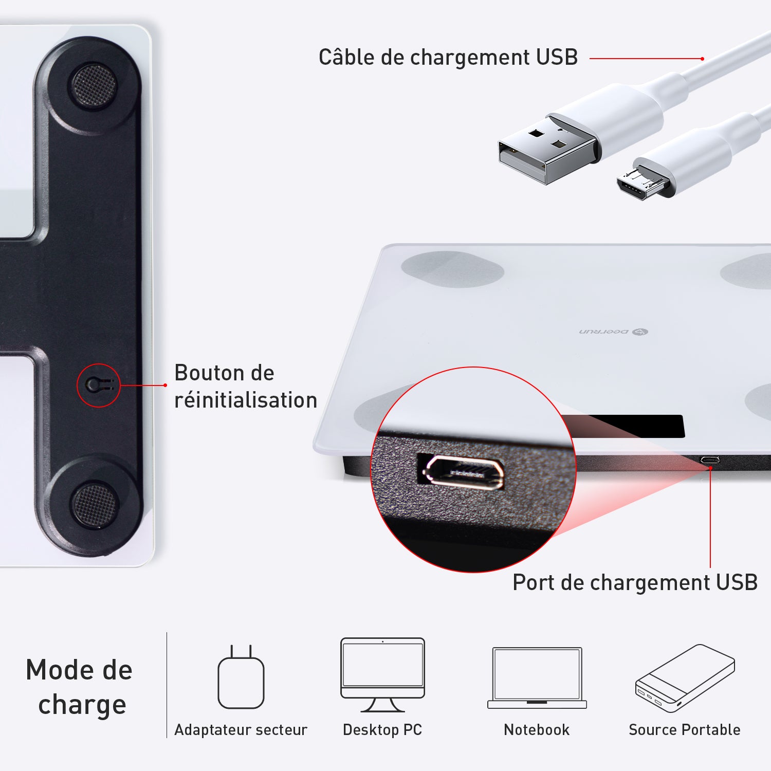 DeerRun Balance intelligente pour le poids corporel