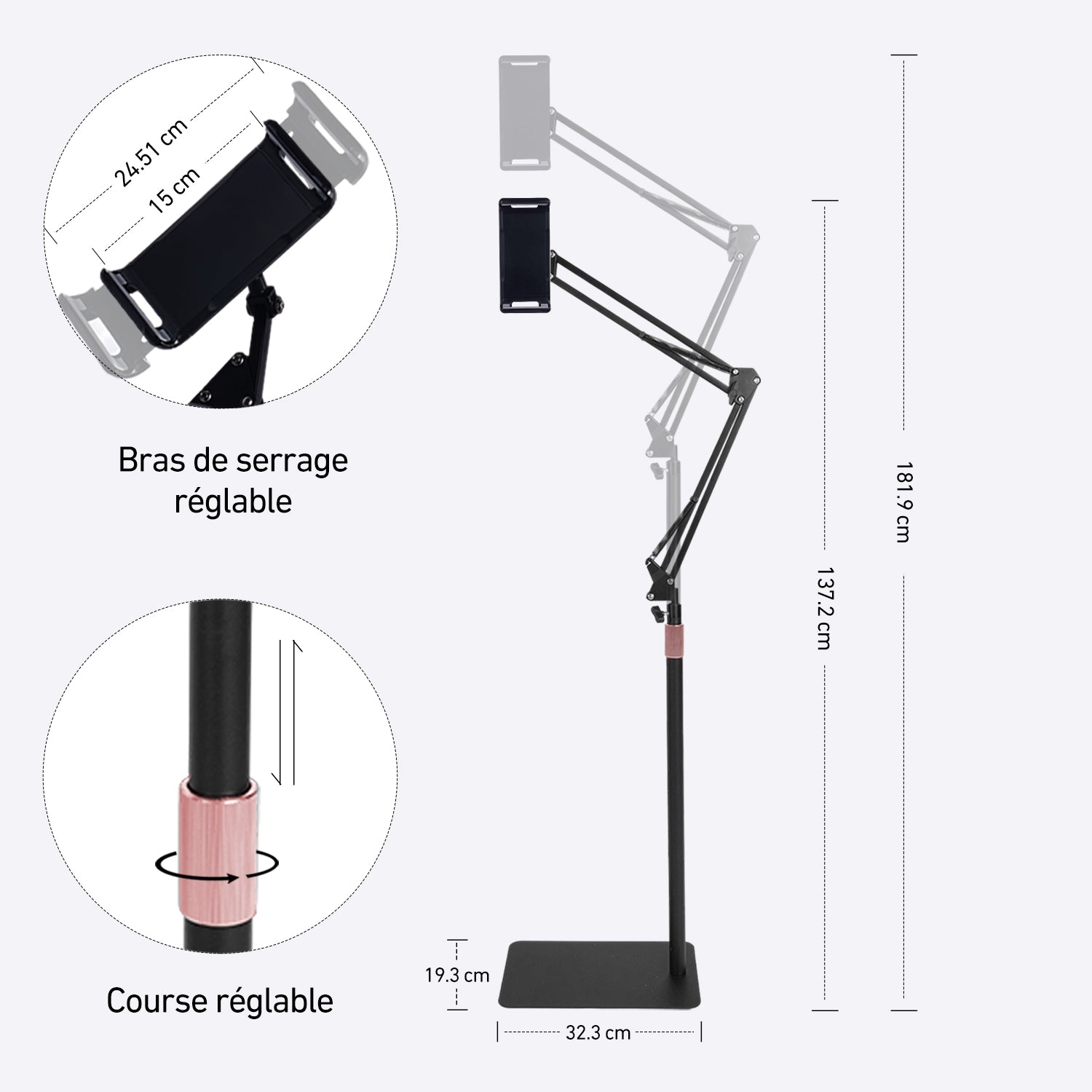 DeerRun Support de téléphone portable pour marcher sur un tapis de course