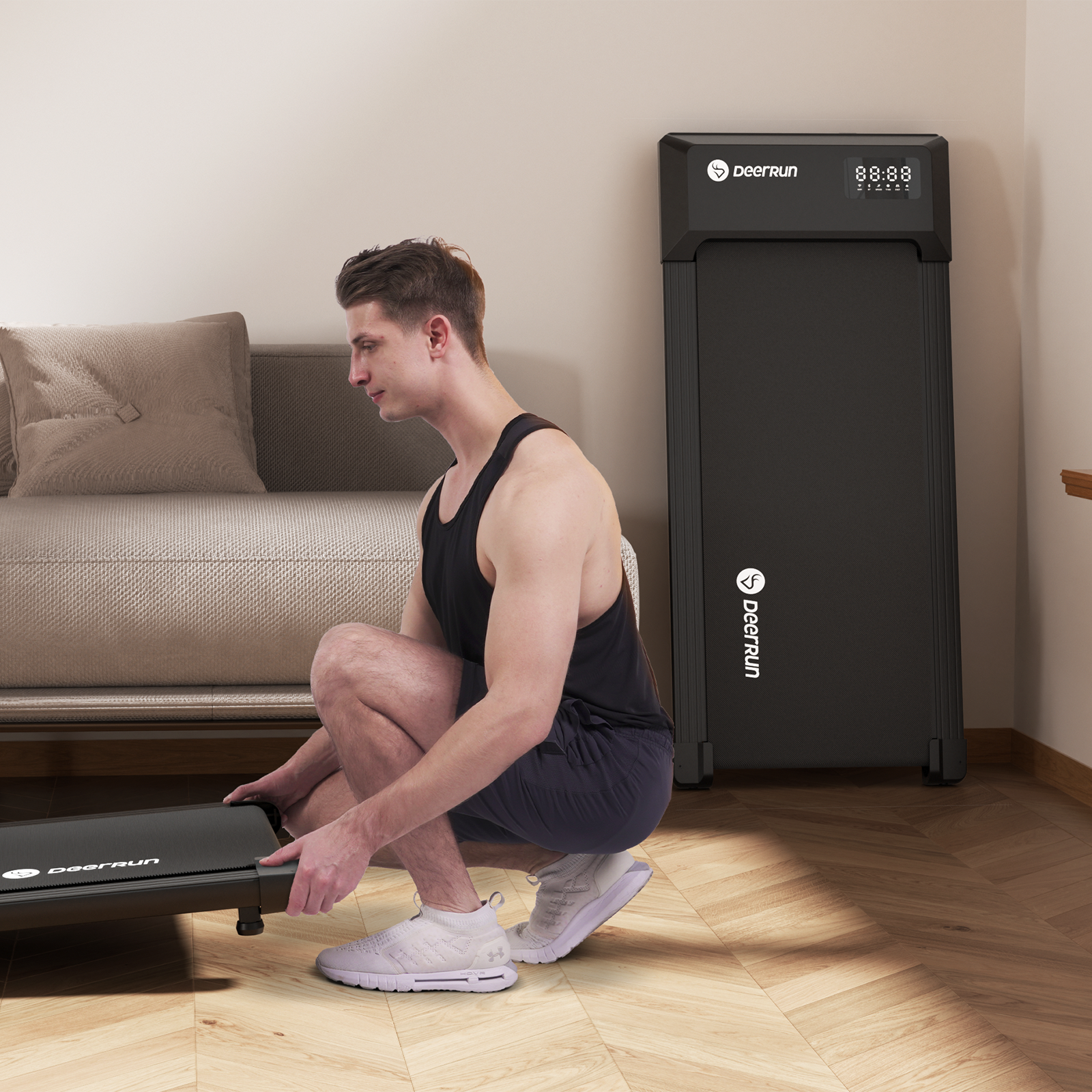 DeerRun Q1 Urban Upgrade | Tapis de course Smart Walk avec capacité de charge de 136 kg et télécommande