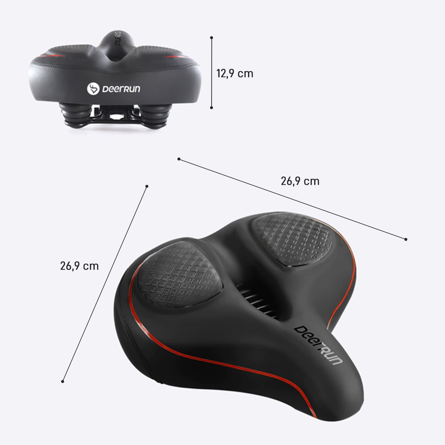 DeerRun Siège de vélo surdimensionné pour vélo intelligent DeerRun, conception ergonomique et coussin de siège confortable