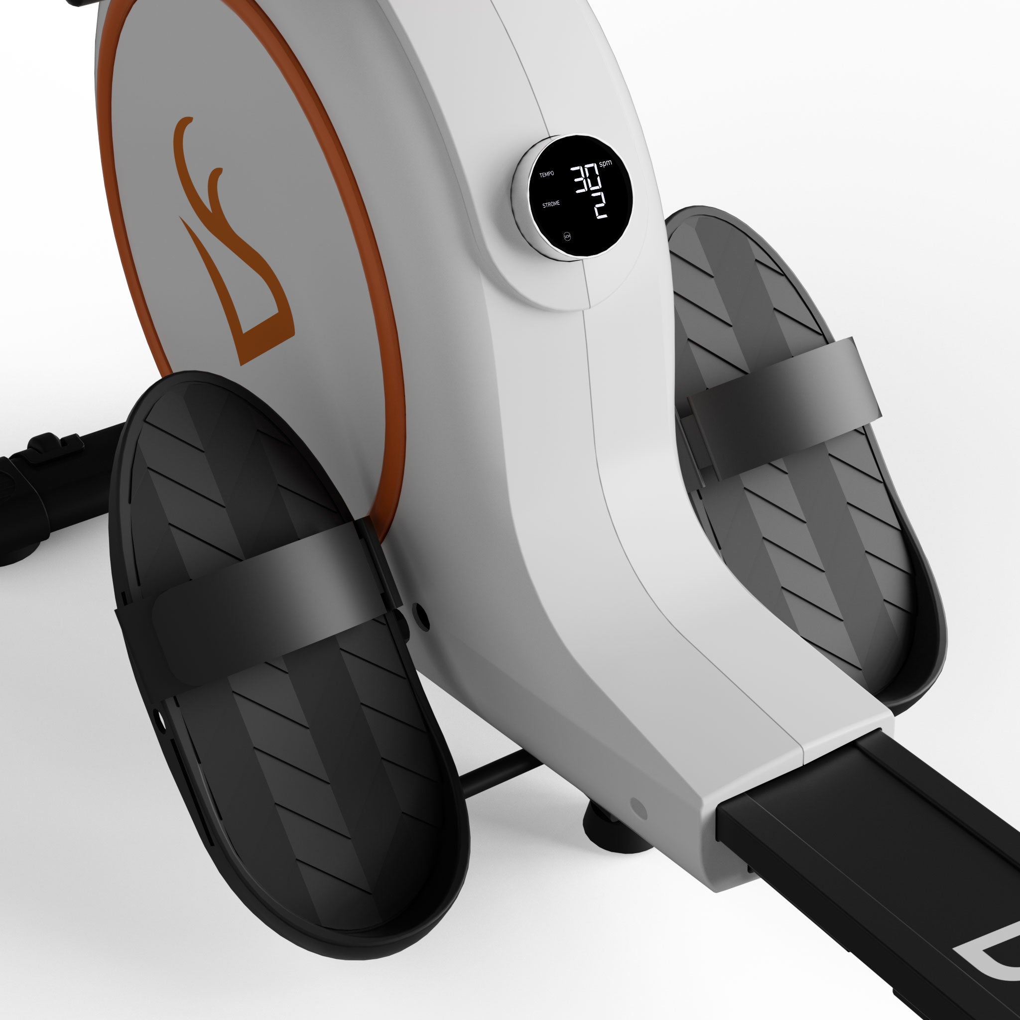 DeerRun RW600 Rameur intelligent avec résistance magnétique réglable à 32 niveaux et long rail coulissant et application PitPat