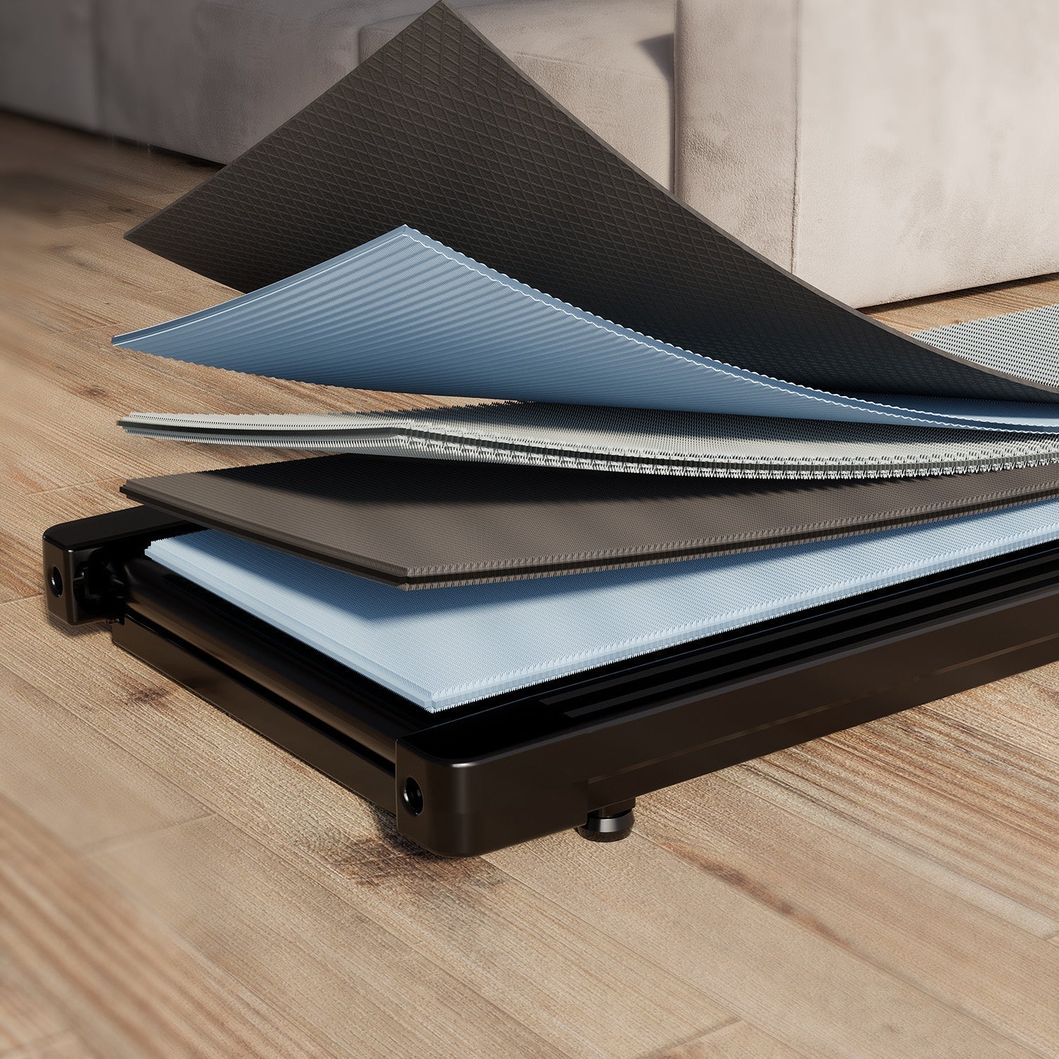 DeerRun Q1 Classic Plus – Tapis de course intelligent avec une plus grande surface de course, une capacité de charge de 158 kg et une télécommande