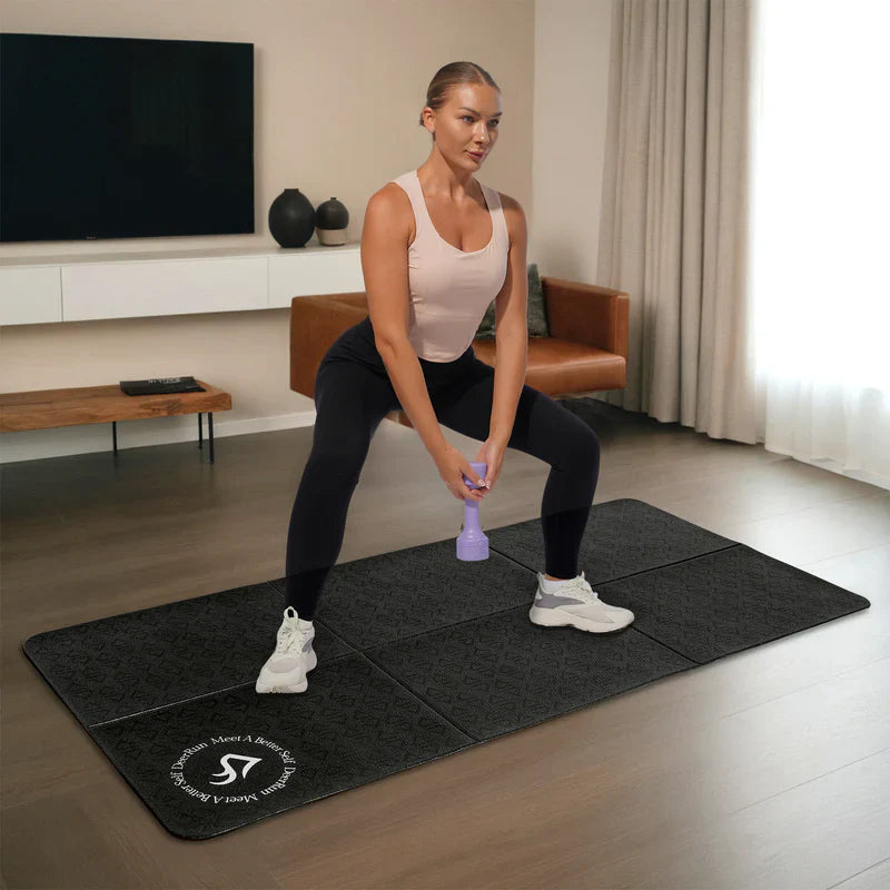 DeerRun Tapis de course pliable Glory Signature en PVC de 6 mm avec une densité plus élevée