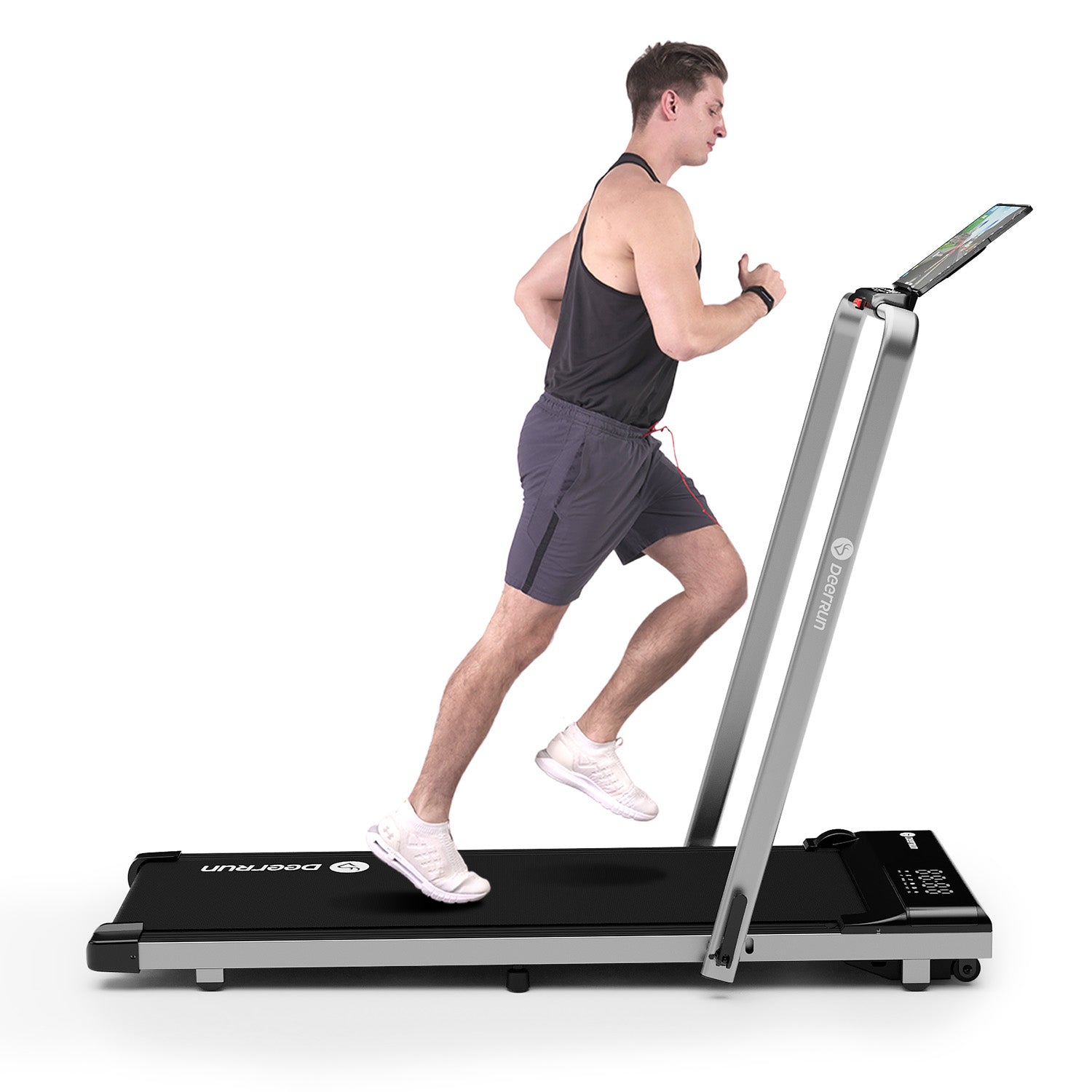 DeerRun A5 Pro Tapis de course intelligent 2-en-1 Energy-2025 | Puce de mise à niveau et prise en charge NFC, capacité de charge de 145 kg et télécommande