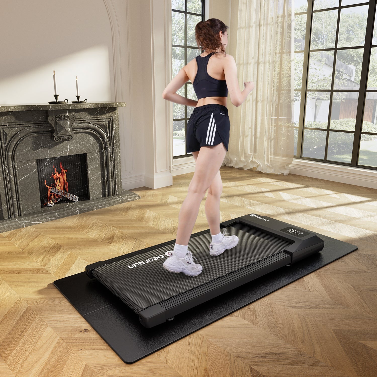 DeerRun Q1 Urban Smart Walk Tapis de course avec combinaison de réglages pour travailler à domicile