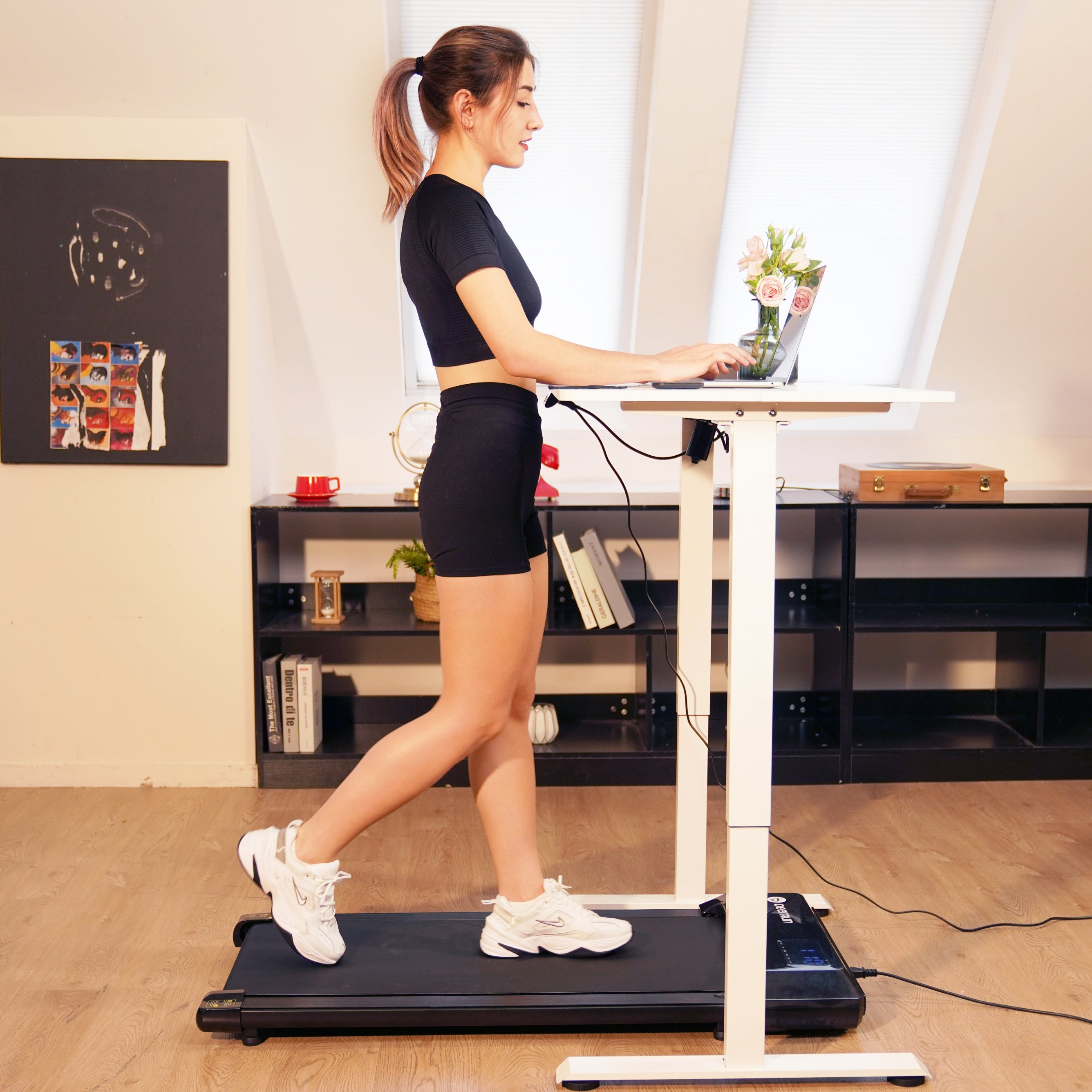 DeerRun Q1 Urban Plus Smart Walk Tapis de course de grande taille – Capacité de charge de 159 kg avec télécommande