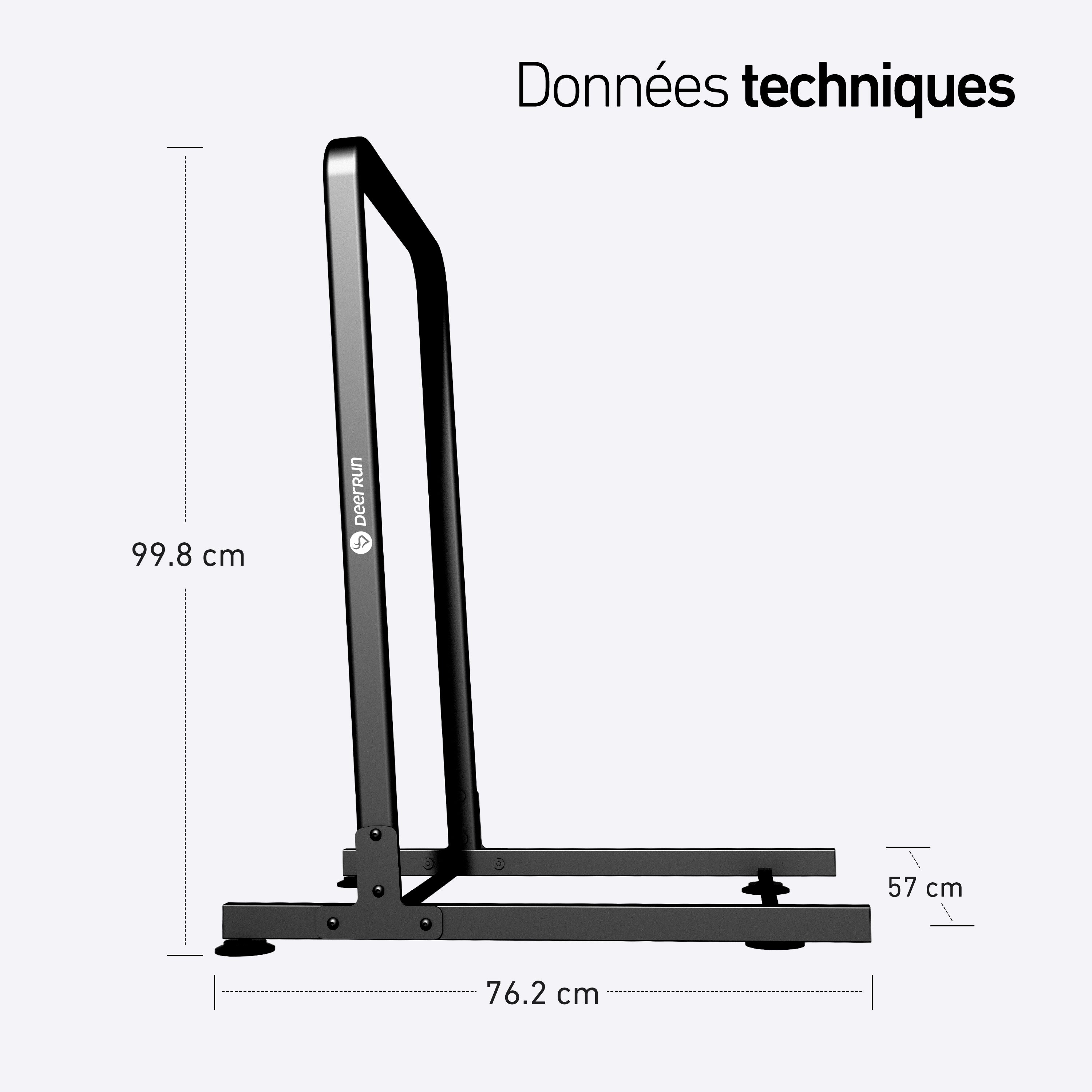 DeerRun Garde-corps amovible pour tapis de marche