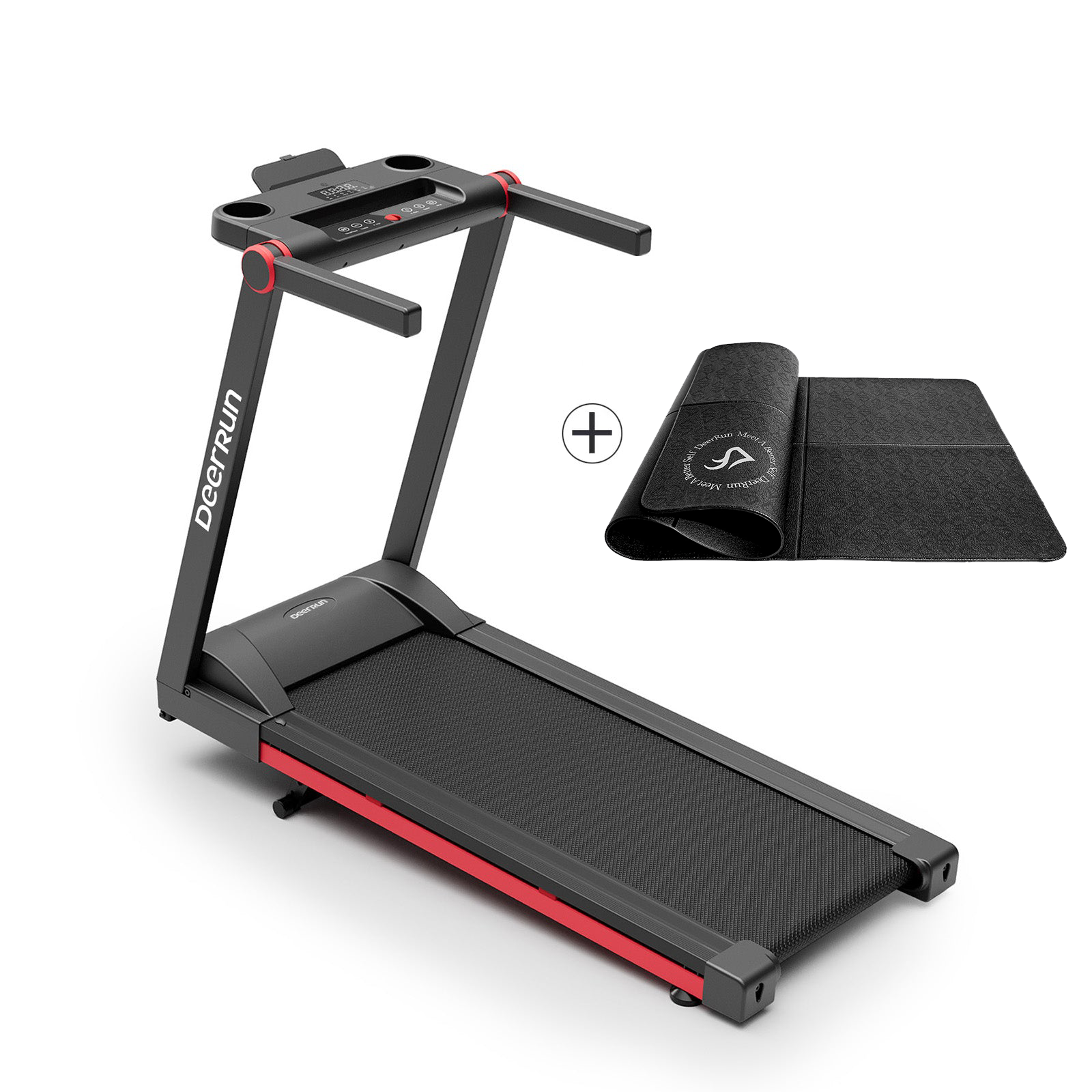 DeerRun A1 Pro Move+ – Tapis de course pliable avec inclinaison de 6 % | Puce de mise à niveau 2025 et prise en charge NFC | Capacité de charge de 158 kg, jusqu'à 16 km/h