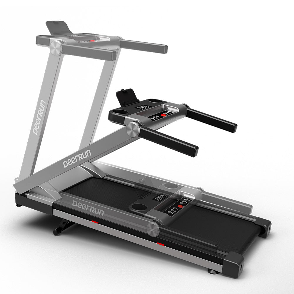 DeerRun A1 Pro Move+ – Tapis de course pliable avec inclinaison de 6 % | Puce de mise à niveau 2025 et prise en charge NFC | Capacité de charge de 158 kg, jusqu'à 16 km/h