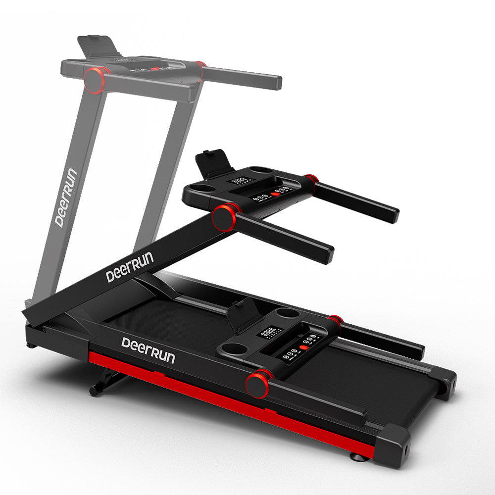 DeerRun A1 Pro Move+ – Tapis de course pliable avec inclinaison de 6 % | Puce de mise à niveau 2025 et prise en charge NFC | Capacité de charge de 158 kg, jusqu'à 16 km/h