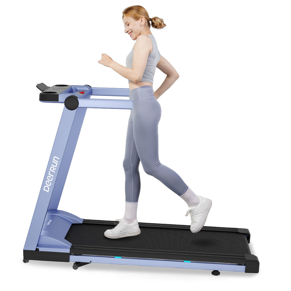 DeerRun A1 Pro Move+ – Tapis de course pliable avec inclinaison de 6 % | Puce de mise à niveau 2025 et prise en charge NFC | Capacité de charge de 158 kg, jusqu'à 16 km/h