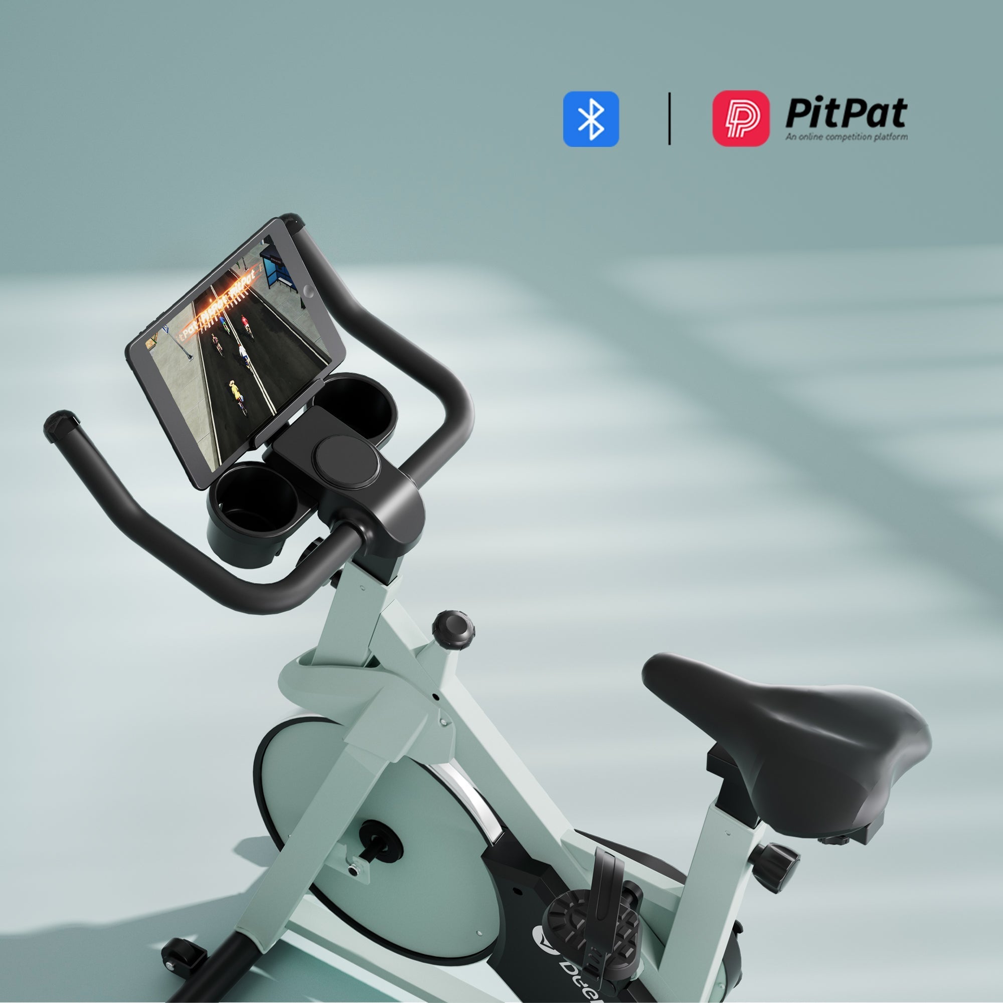 DeerRun S500 Vélo d'intérieur intelligent avec résistance magnétique réglable et ceinture silencieuse et application PitPat