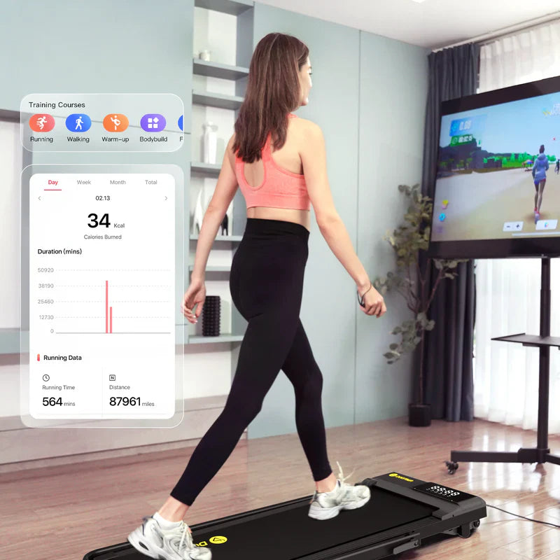 DeerRun A5 Pro Tapis de course intelligent 2 en 1 avec tapis de course