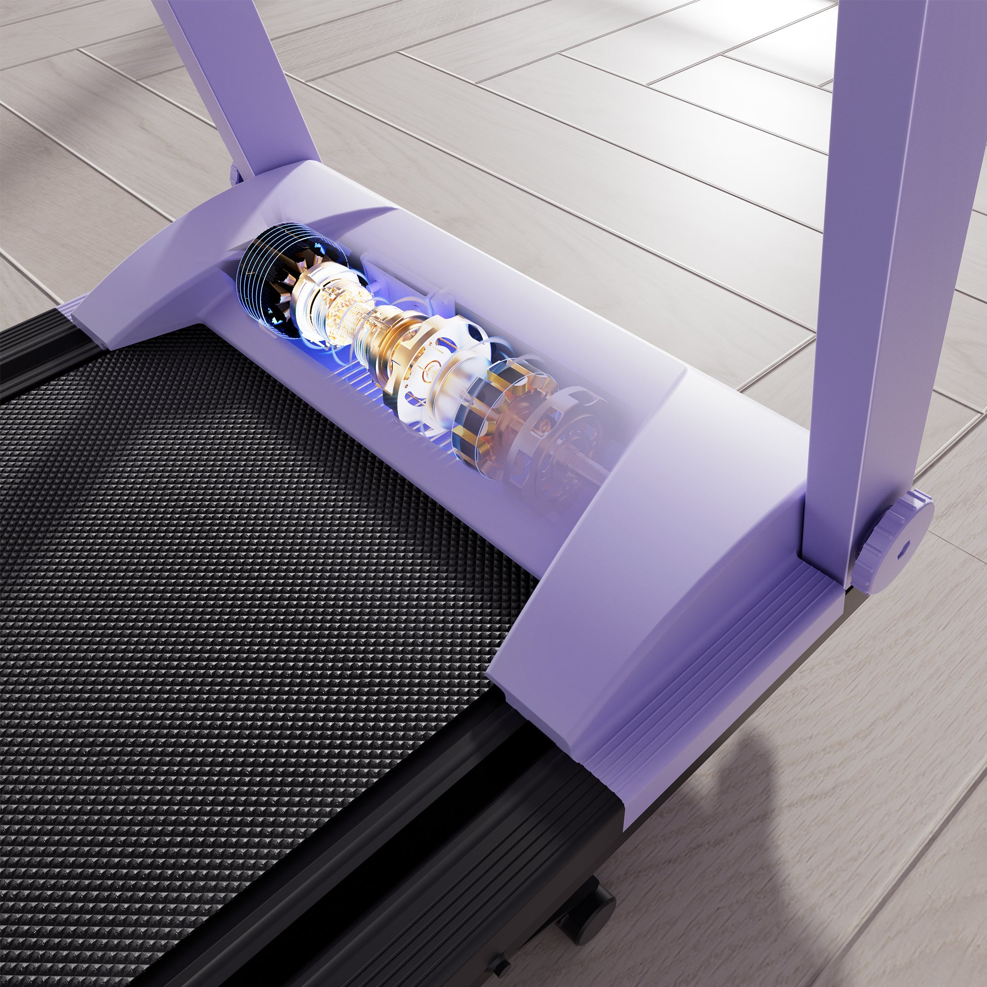 DeerRun A1 Urban-Tapis de course pliable intelligent avec inclinaison de 6 % et NFC | 150 kg, 16 km/h,Violet