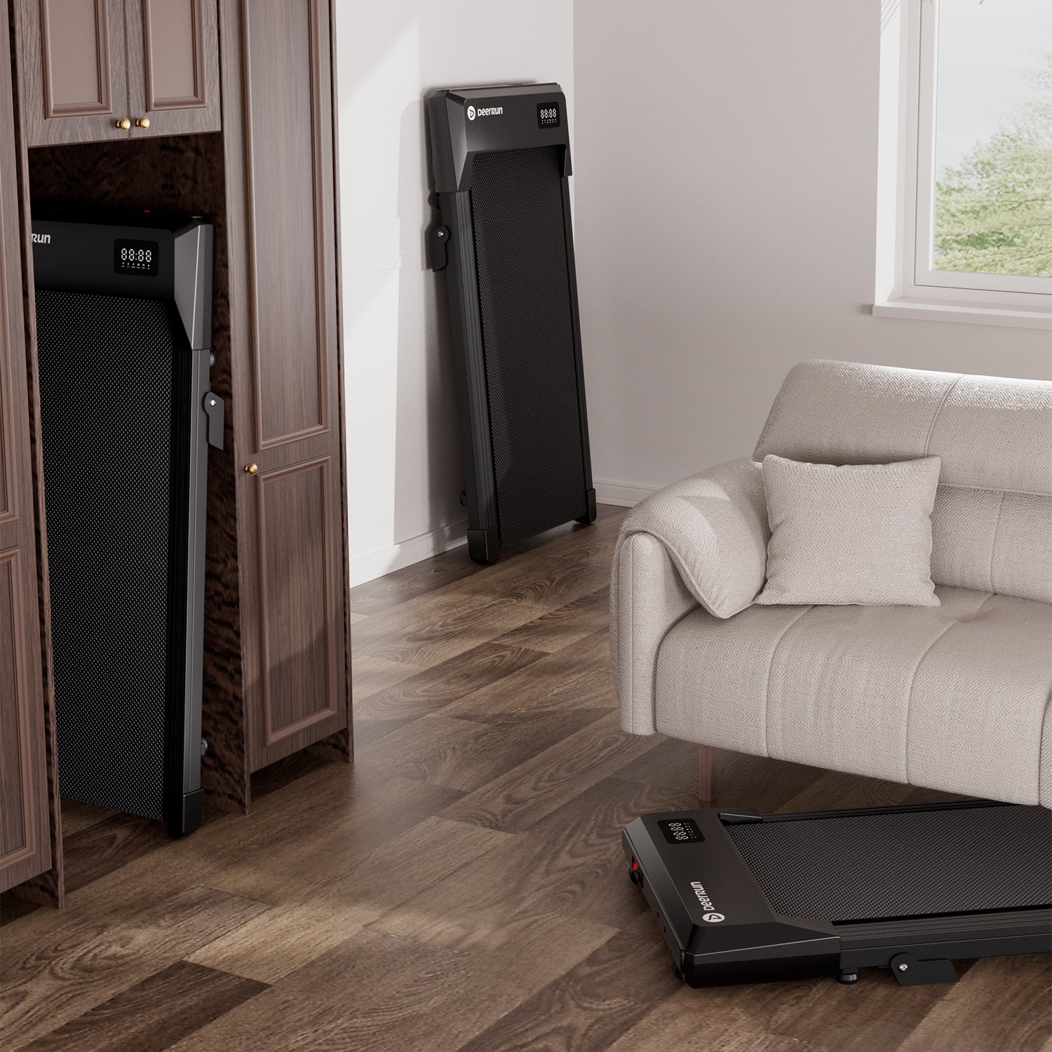 DeerRun Q2 Urban Tapis de marche avec inclinaison Télécommande pour tapis de course