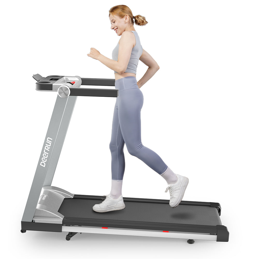 DeerRun A1 Pro Move+ – Tapis de course pliable avec inclinaison de 6 % | Puce de mise à niveau 2025 et prise en charge NFC | Capacité de charge de 158 kg, jusqu'à 16 km/h