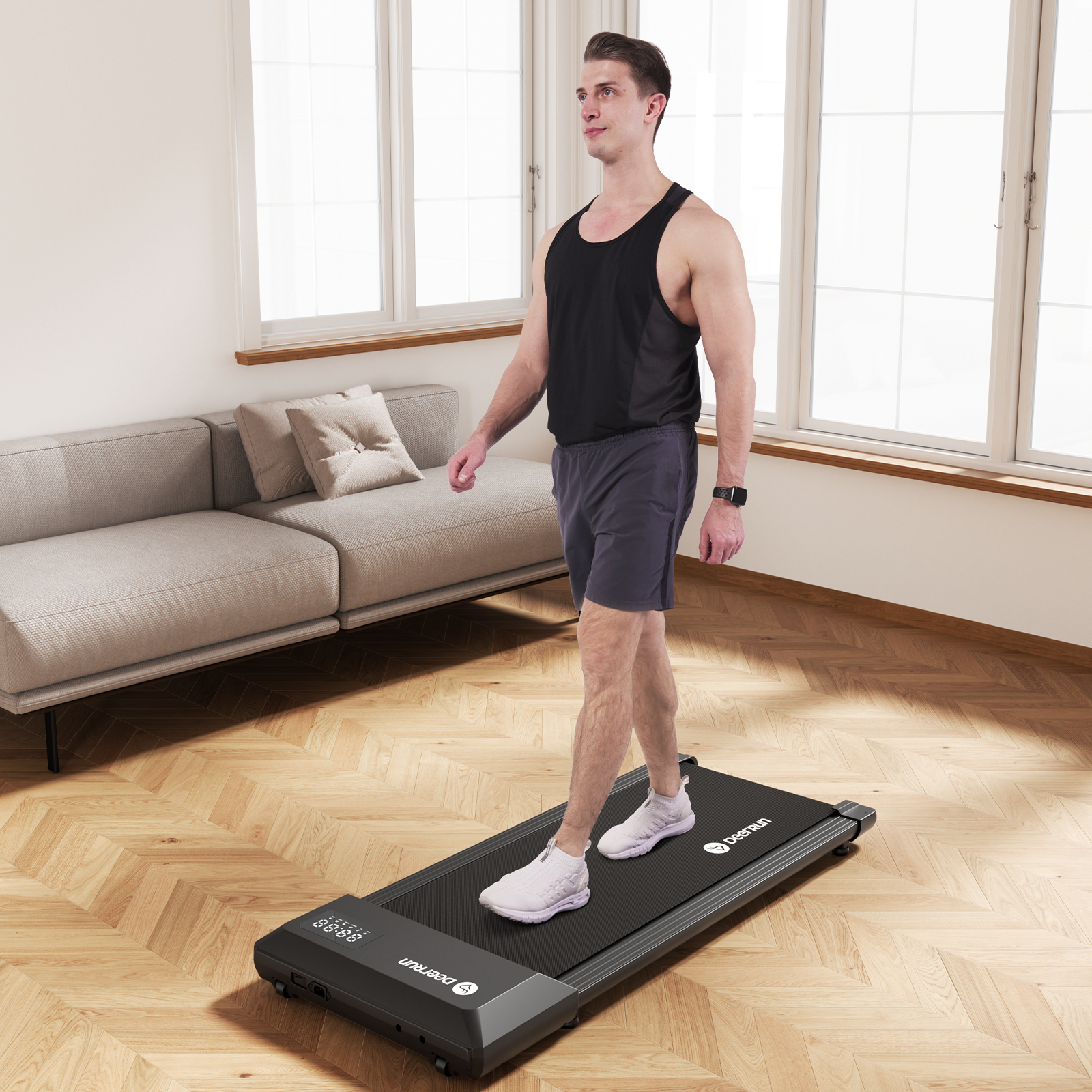 DeerRun Q1 Urban Upgrade | Tapis de course Smart Walk avec capacité de charge de 136 kg et télécommande