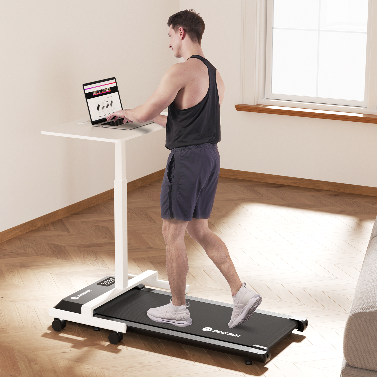 DeerRun Q1 Urban Upgrade | Tapis de course Smart Walk avec capacité de charge de 136 kg et télécommande