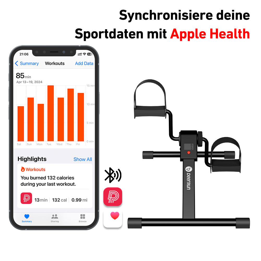 DeerRun O1 Vélo électrique placé sous la table, brûle des calories