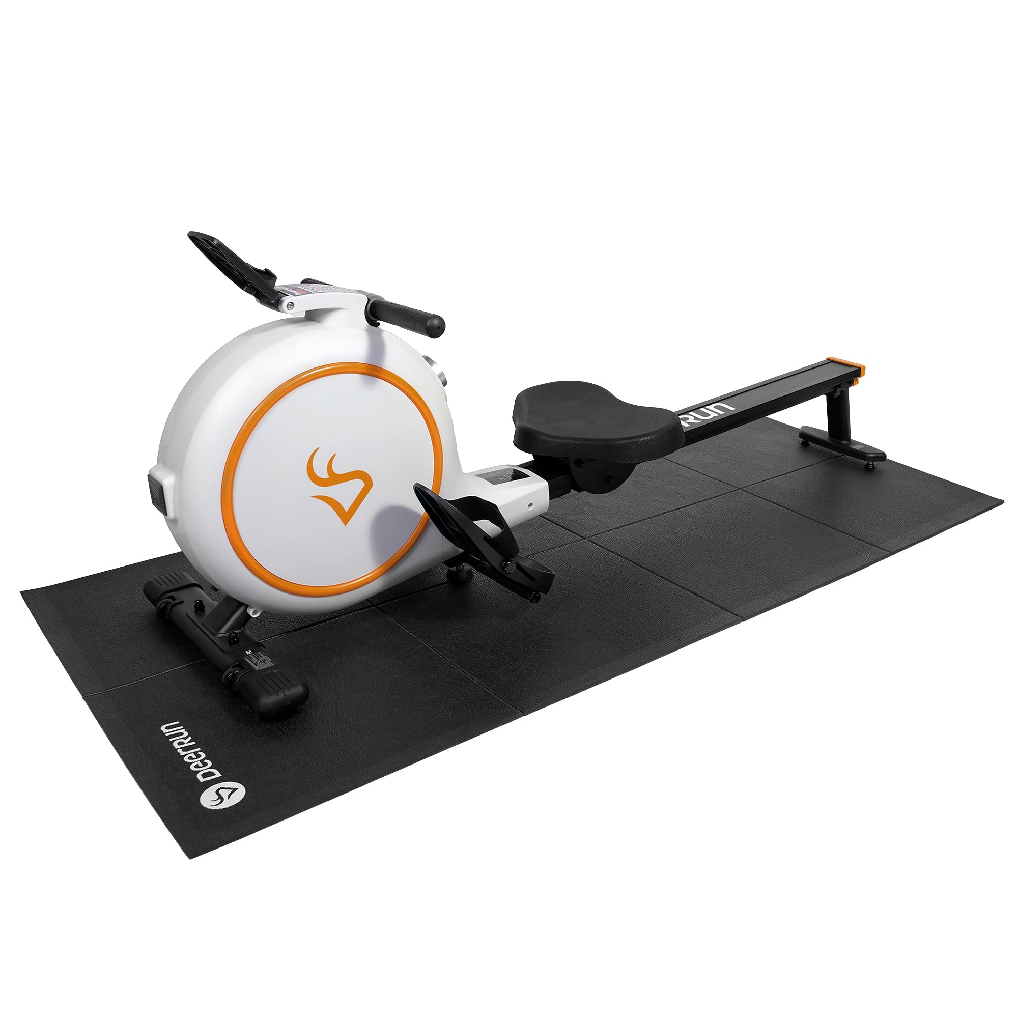 DeerRun RW600 Rameur intelligent avec résistance magnétique réglable à 32 niveaux et long rail coulissant et application PitPat