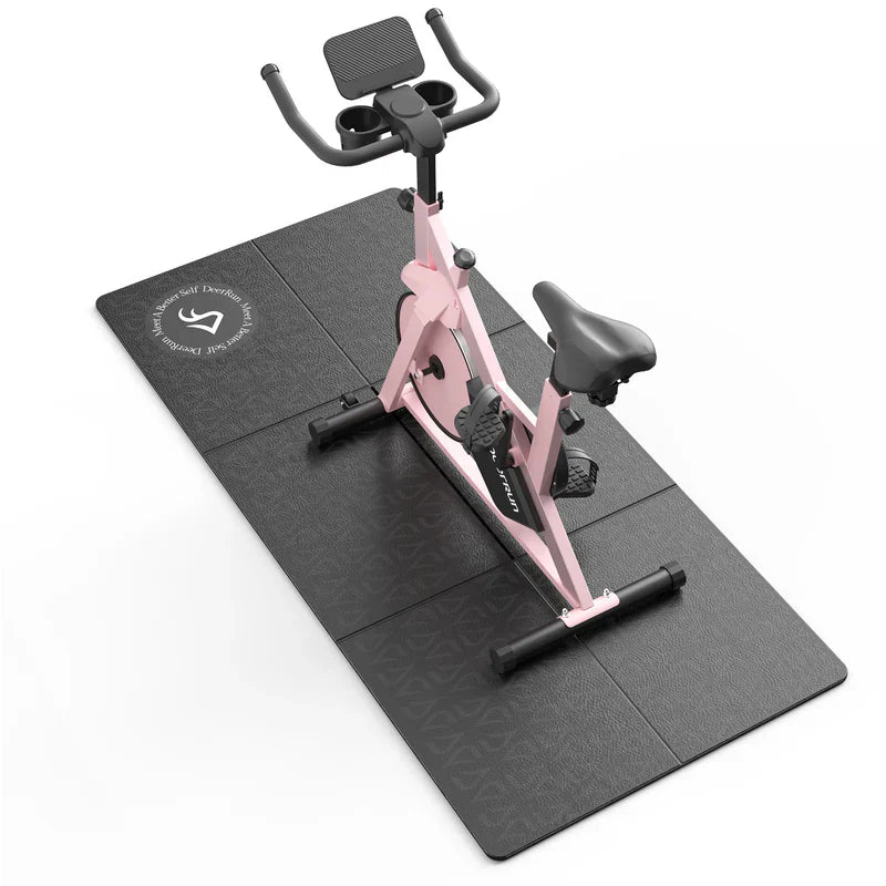 DeerRun S500 Vélo d'intérieur intelligent Rose avec résistance magnétique réglable, ceinture silencieuse et application PitPat