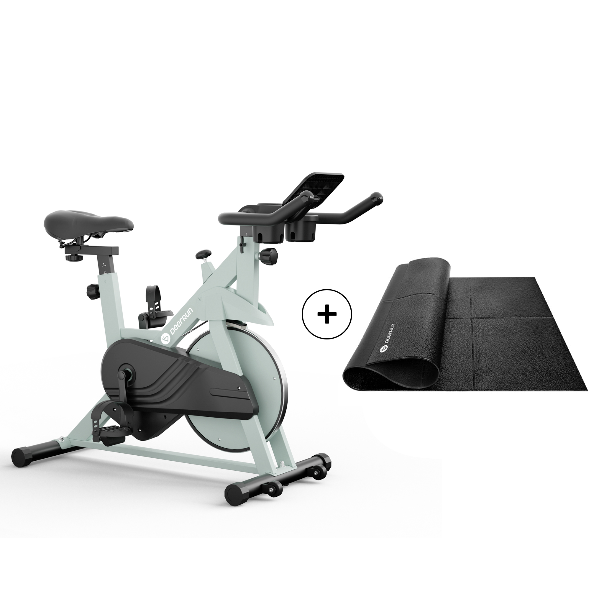 DeerRun S500 Vélo d'intérieur intelligent avec résistance magnétique réglable et ceinture silencieuse et application PitPat