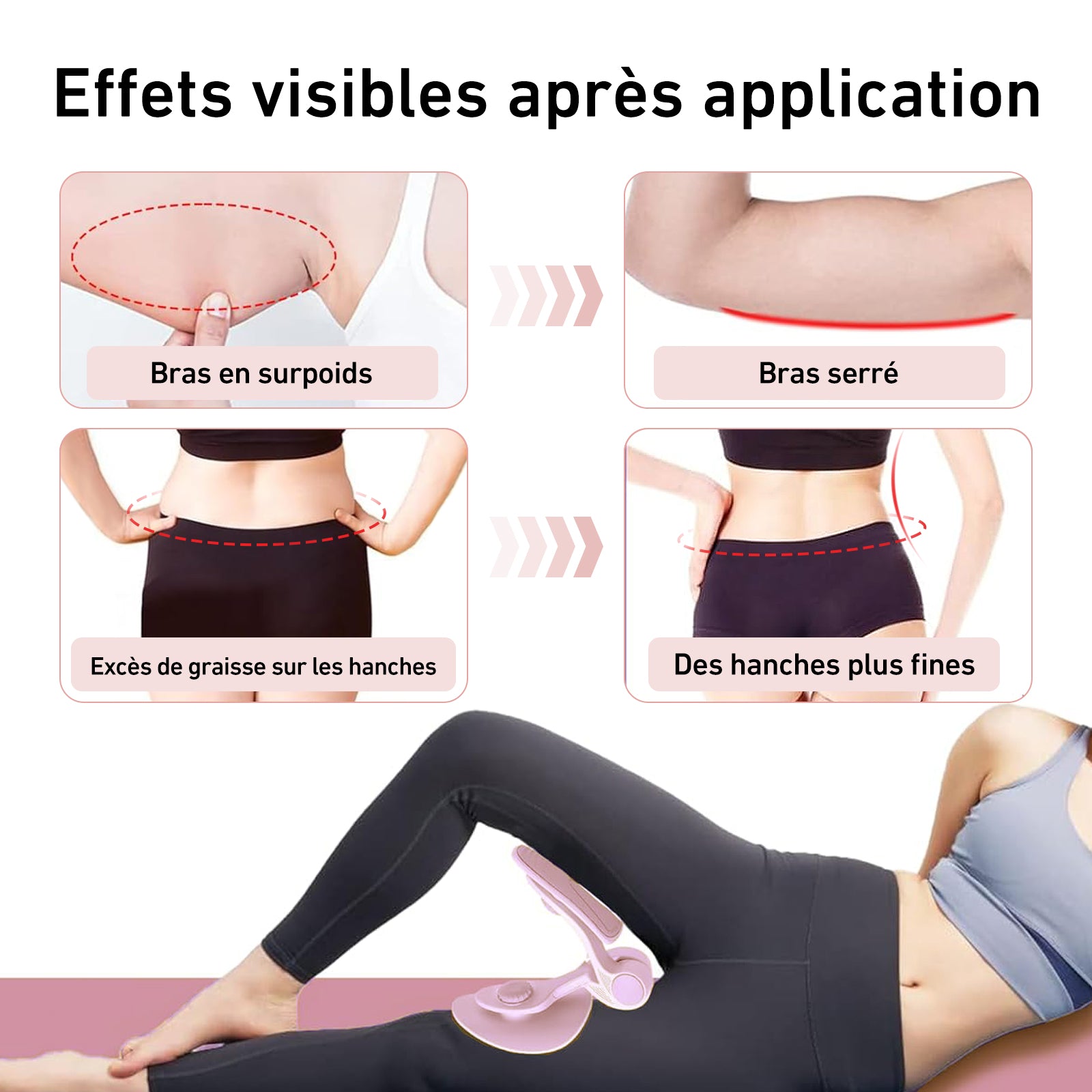 DeerRun Appareil d'entraînement pour les cuisses, les hanches et le bassin, pour les femmes à la maison