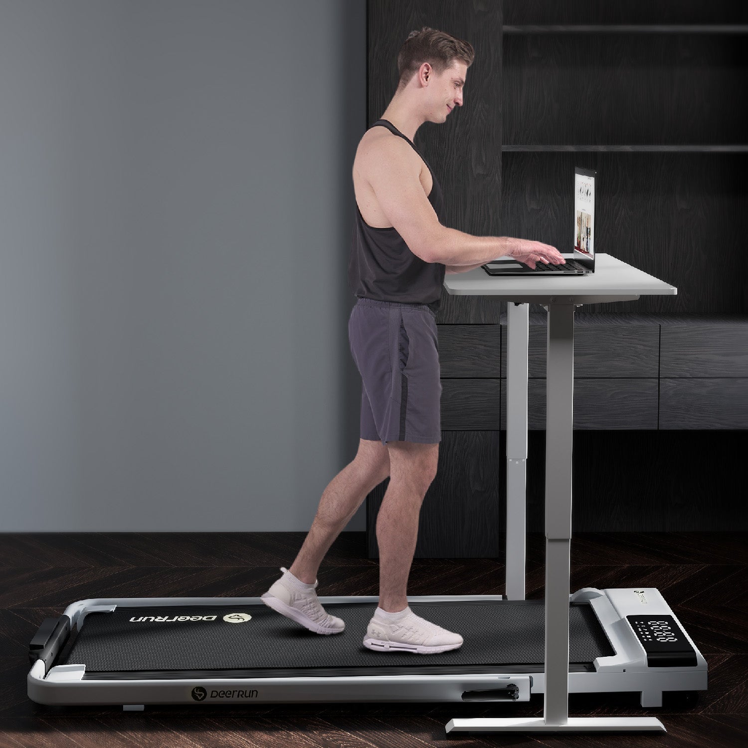 DeerRun A5 Pro Tapis de course intelligent 2-en-1 Energy-2025 | Puce de mise à niveau et prise en charge NFC, capacité de charge de 145 kg et télécommande