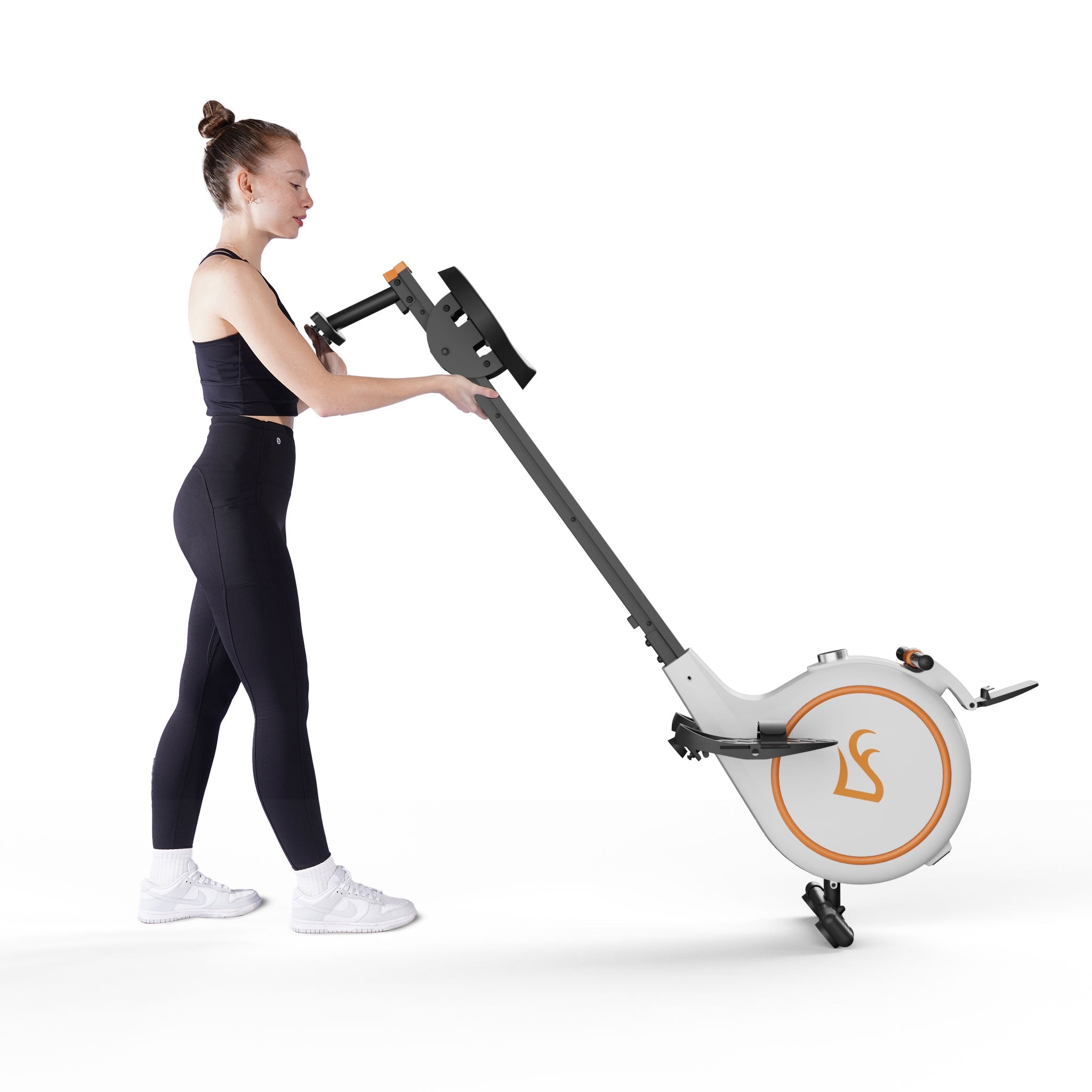 DeerRun RW600 Rameur intelligent avec résistance magnétique réglable à 32 niveaux et long rail coulissant et application PitPat