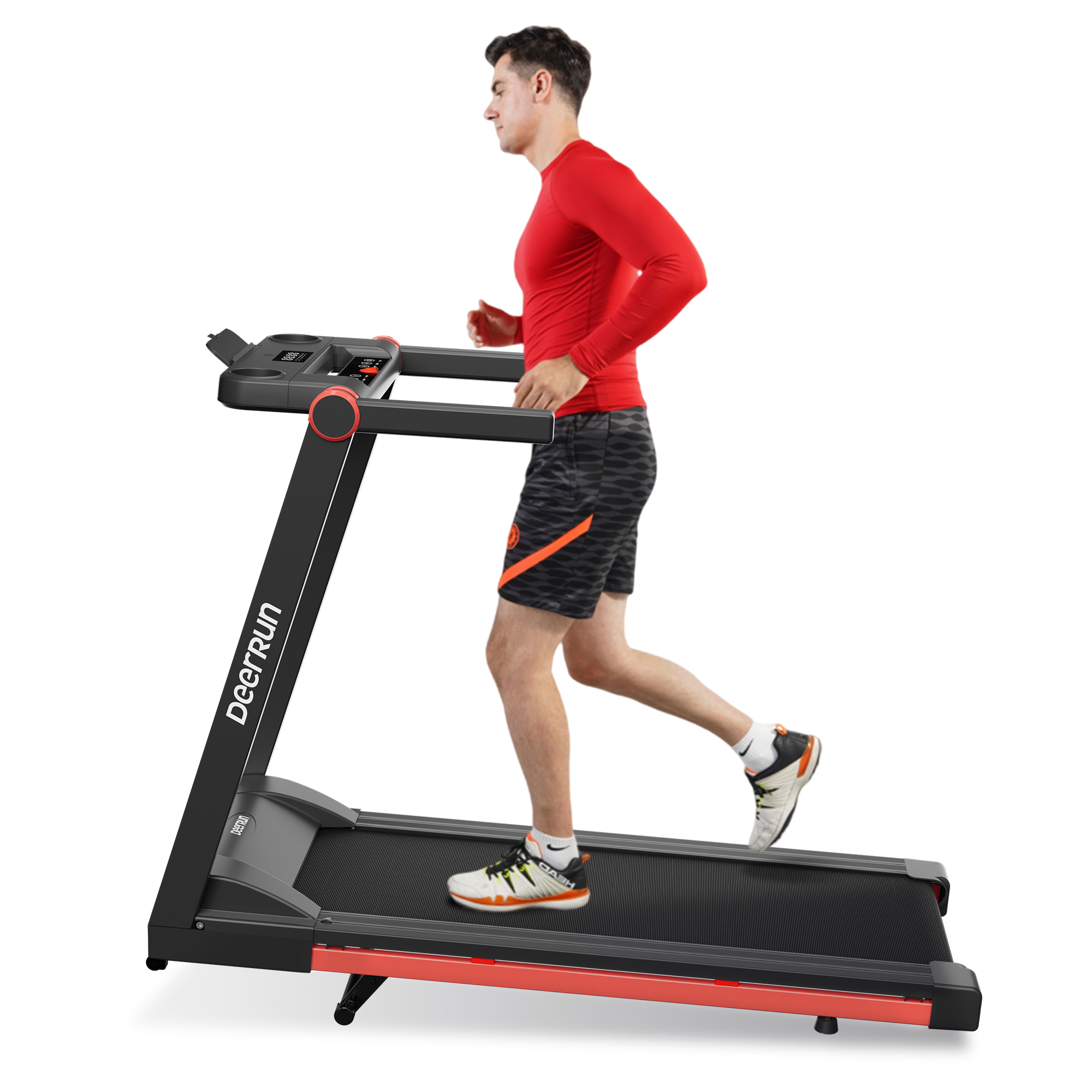 DeerRun A1 Pro Move+ – Tapis de course pliable avec inclinaison de 6 % | Puce de mise à niveau 2025 et prise en charge NFC | Capacité de charge de 158 kg, jusqu'à 16 km/h