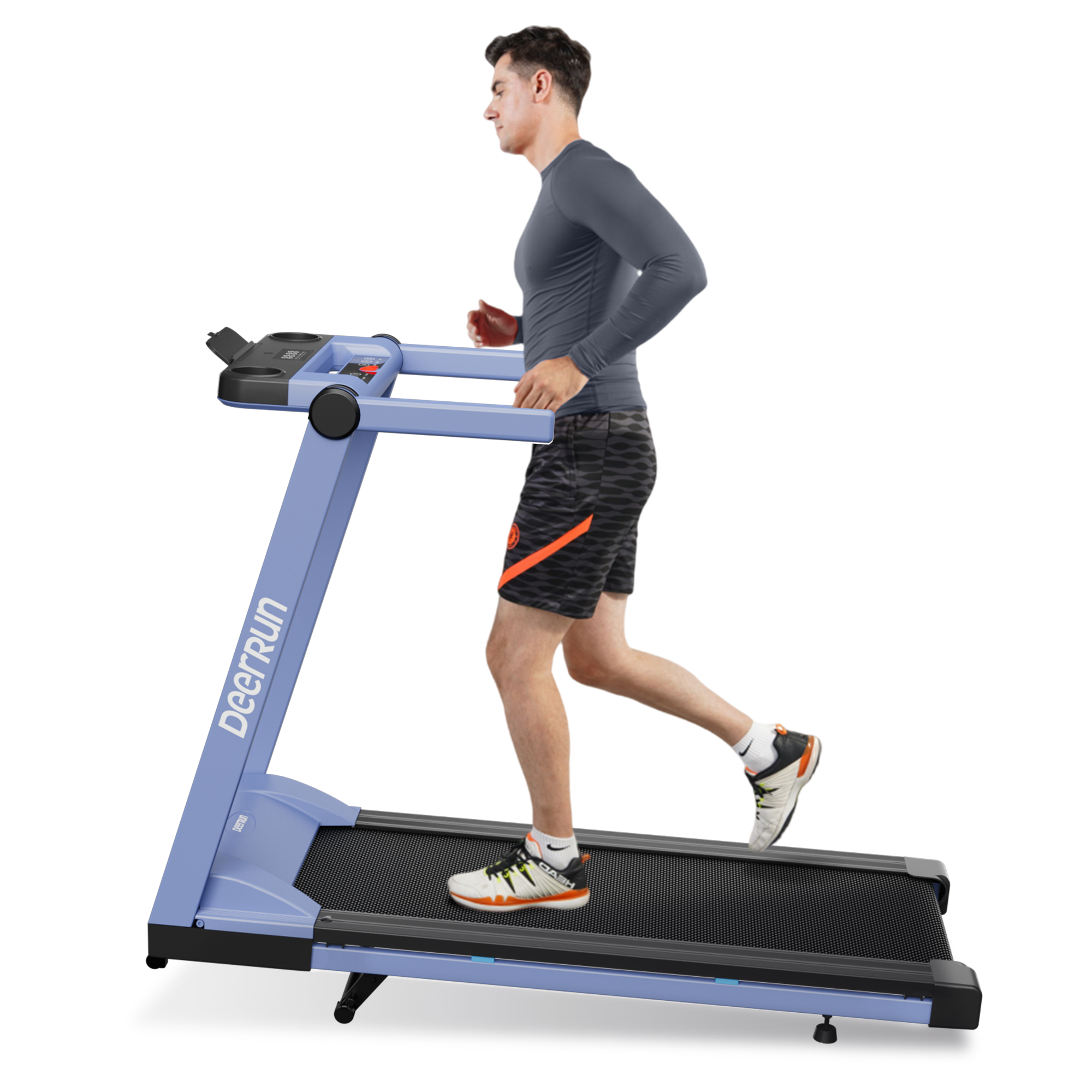 DeerRun A1 Pro Move+ – Tapis de course pliable avec inclinaison de 6 % | Puce de mise à niveau 2025 et prise en charge NFC | Capacité de charge de 158 kg, jusqu'à 16 km/h