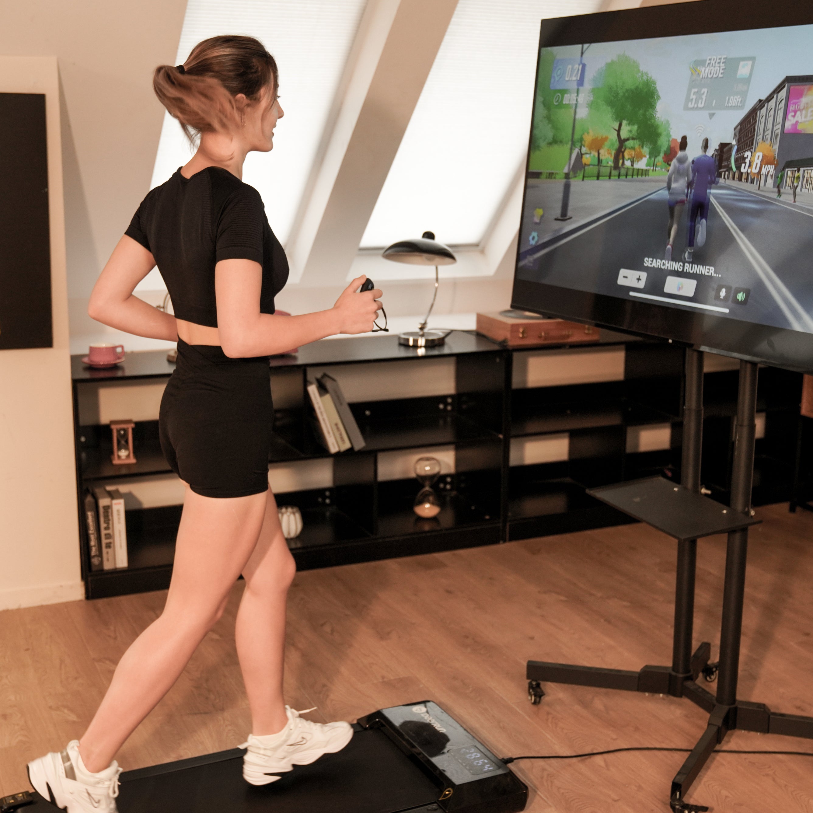 DeerRun Q1 Urban Plus Smart Walk Tapis de course de grande taille – Capacité de charge de 159 kg avec télécommande