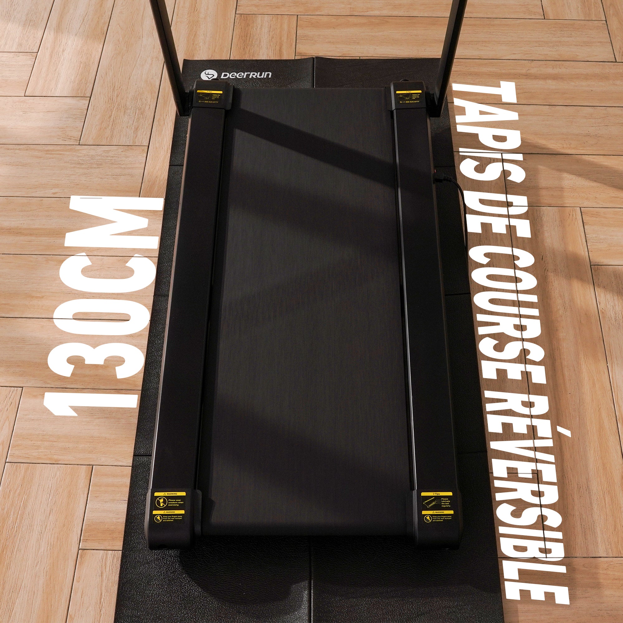 DeerRun X20 Smart Tapis de course professionnel - inclinaison de 15 %, jusqu'à 18 km/h, grande surface de course
