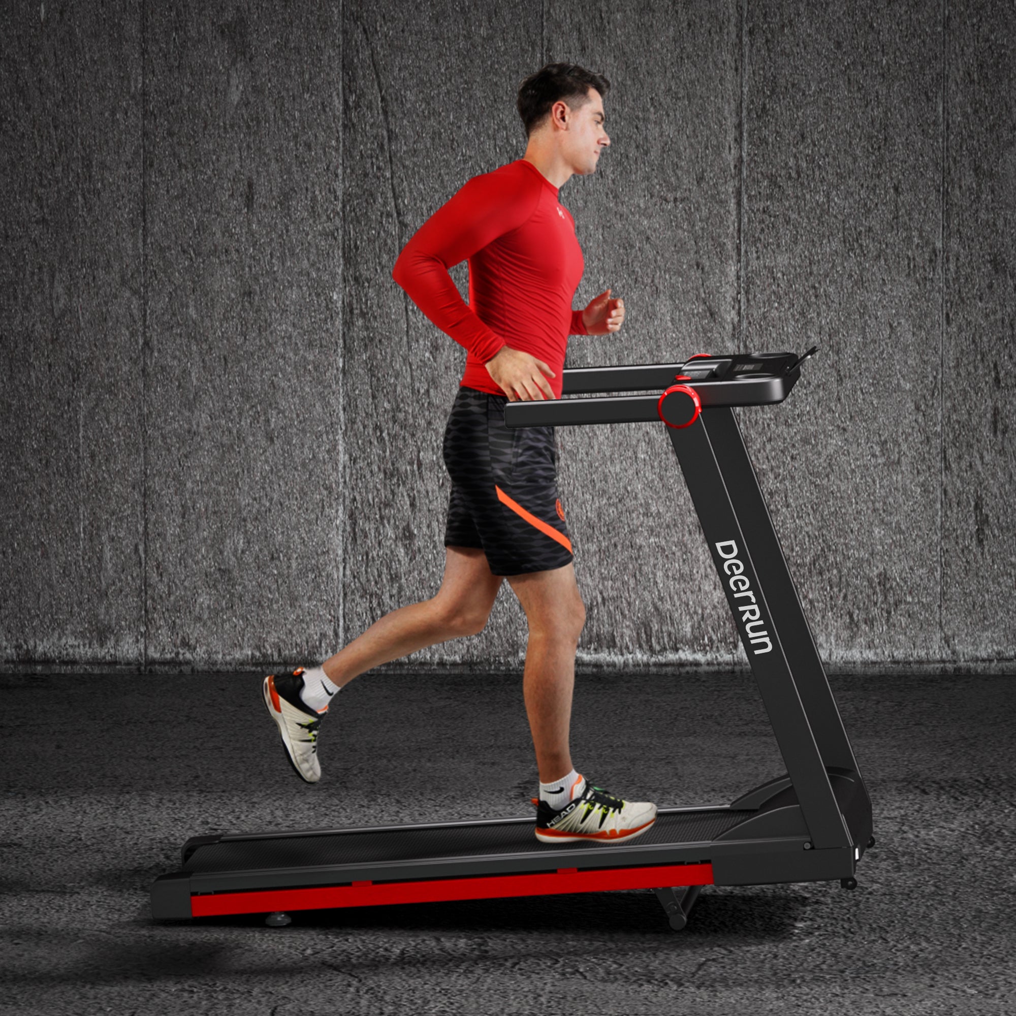 DeerRun A1 Pro Move+ – Tapis de course pliable avec inclinaison de 6 % | Puce de mise à niveau 2025 et prise en charge NFC | Capacité de charge de 158 kg, jusqu'à 16 km/h