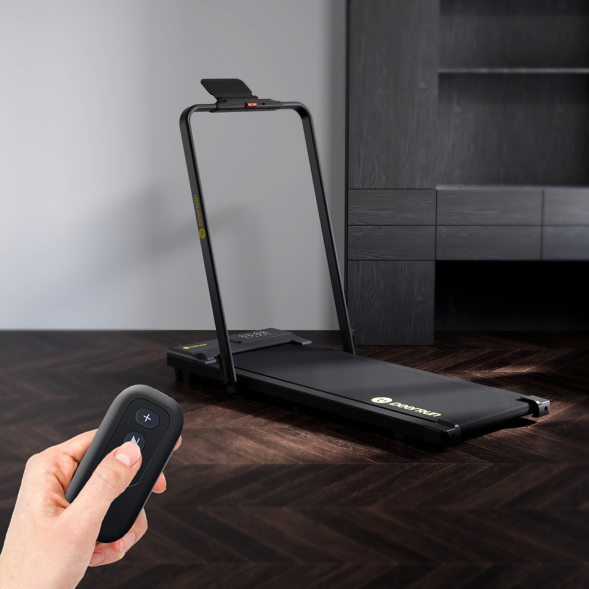 DeerRun A5 Pro Tapis de course intelligent 2 en 1 Energy-2025 Noir | Capacité de charge améliorée de 145 kg Offre Flash – Pour une durée limitée seulement