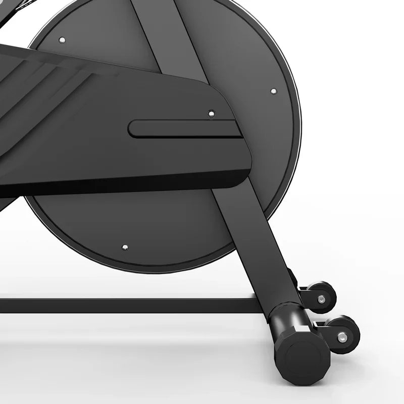 DeerRun S500 Vélo d'intérieur intelligent noir avec résistance magnétique réglable et ceinture silencieuse et application PitPat