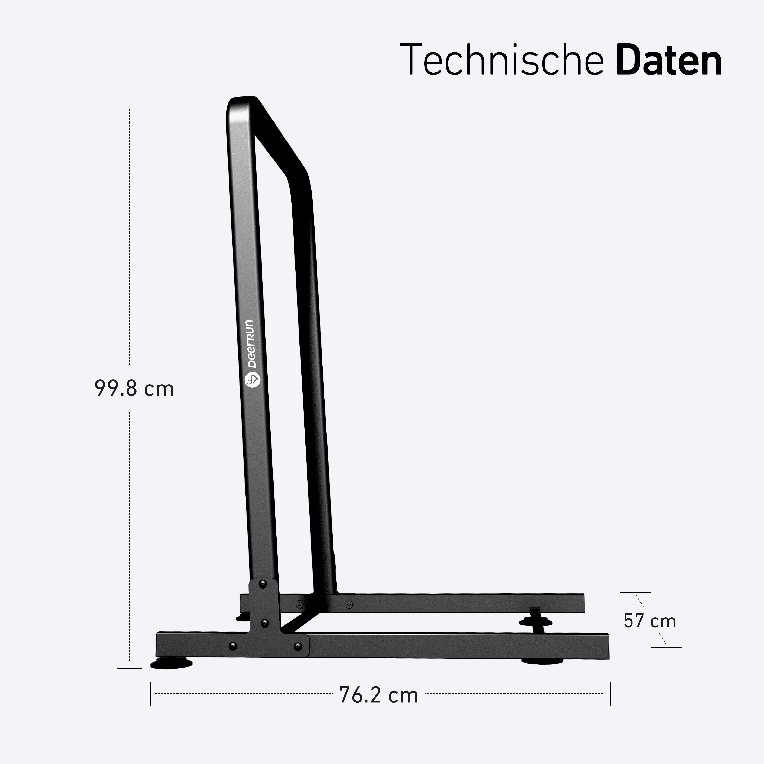 DeerRun Garde-corps amovible pour tapis de marche