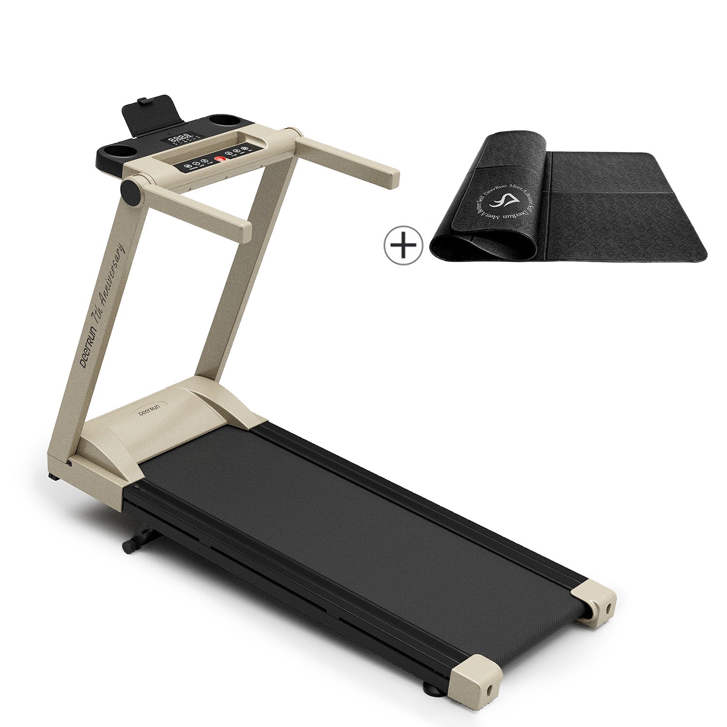 DeerRun A1 Pro Starlight-Tapis de course pliable Edition avec inclinaison de 6 %, Bluetooth et télécommande sans fil