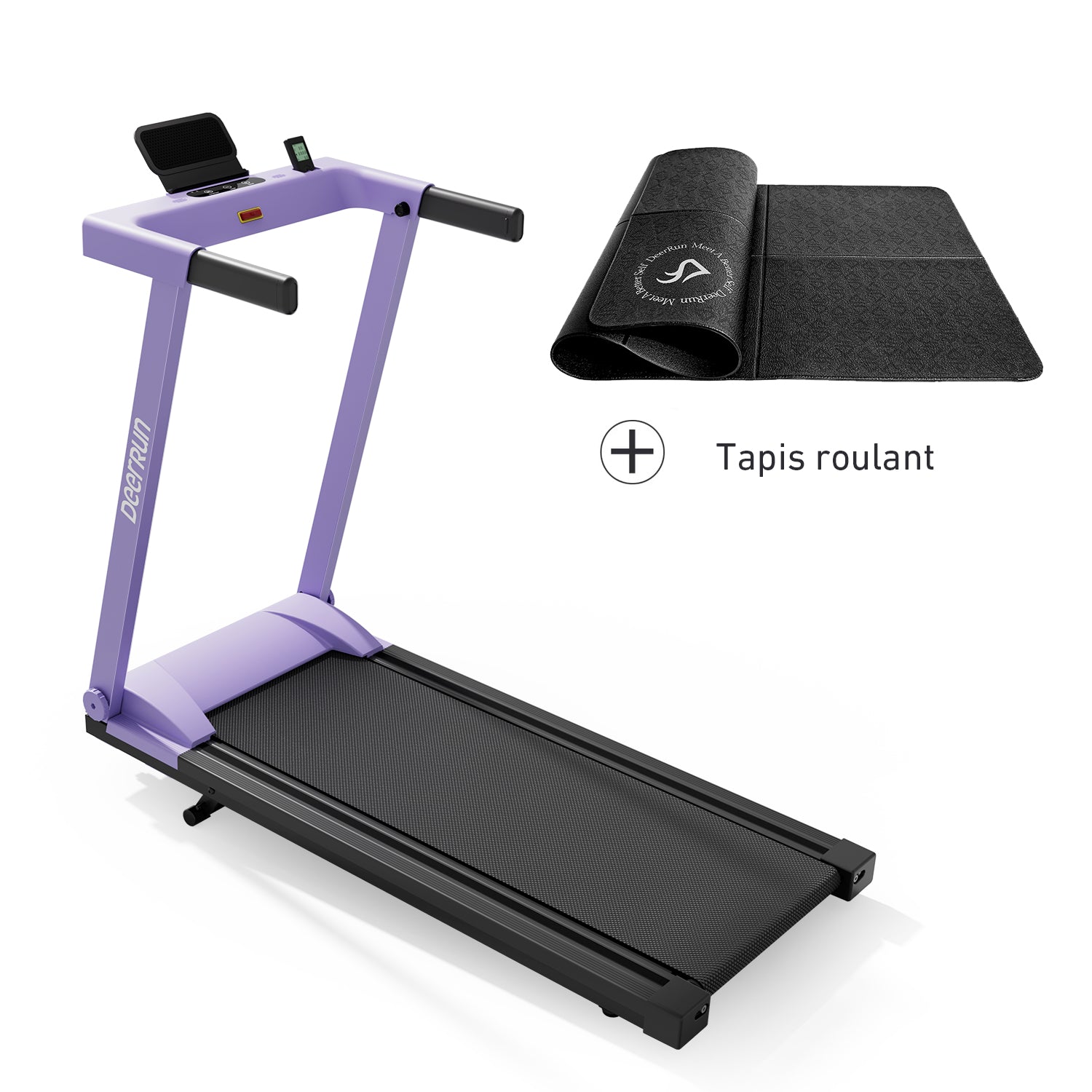 DeerRun A1 Urban-Tapis de course pliable intelligent avec inclinaison de 6 % et NFC | 150 kg, 16 km/h,Violet