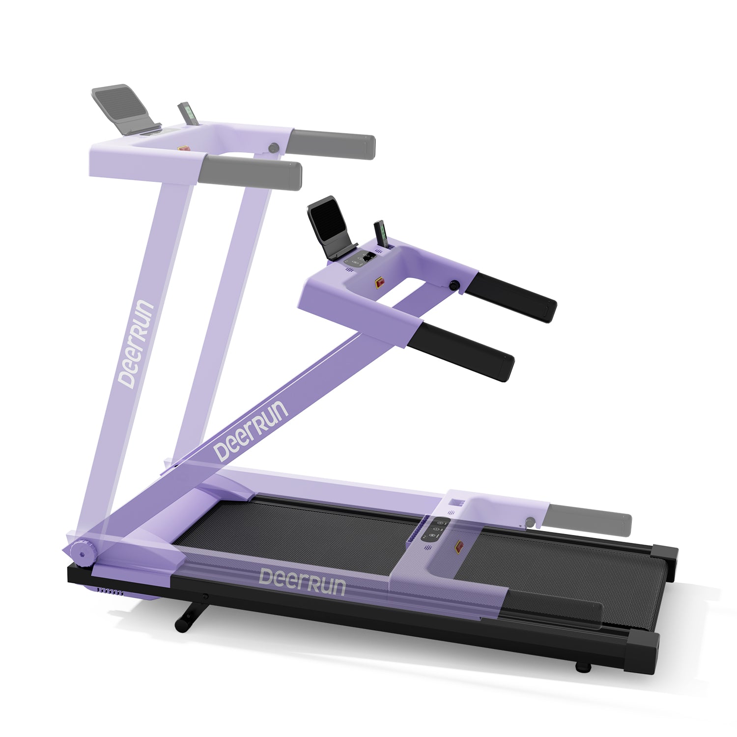 DeerRun A1 Urban-Tapis de course pliable intelligent avec inclinaison de 6 % et NFC | 150 kg, 16 km/h,Violet