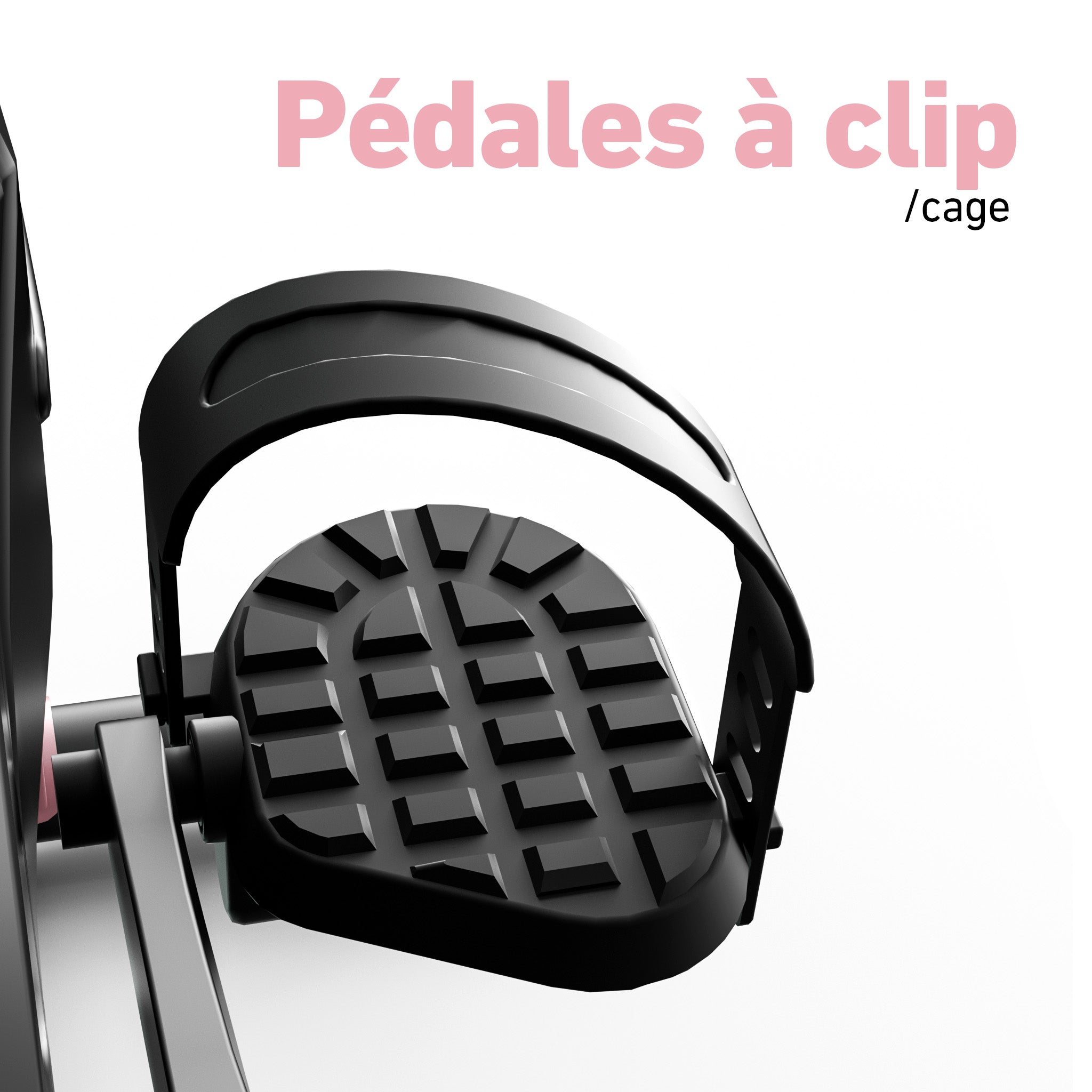 DeerRun S500 Vélo d'intérieur intelligent Rose avec résistance magnétique réglable, ceinture silencieuse et application PitPat