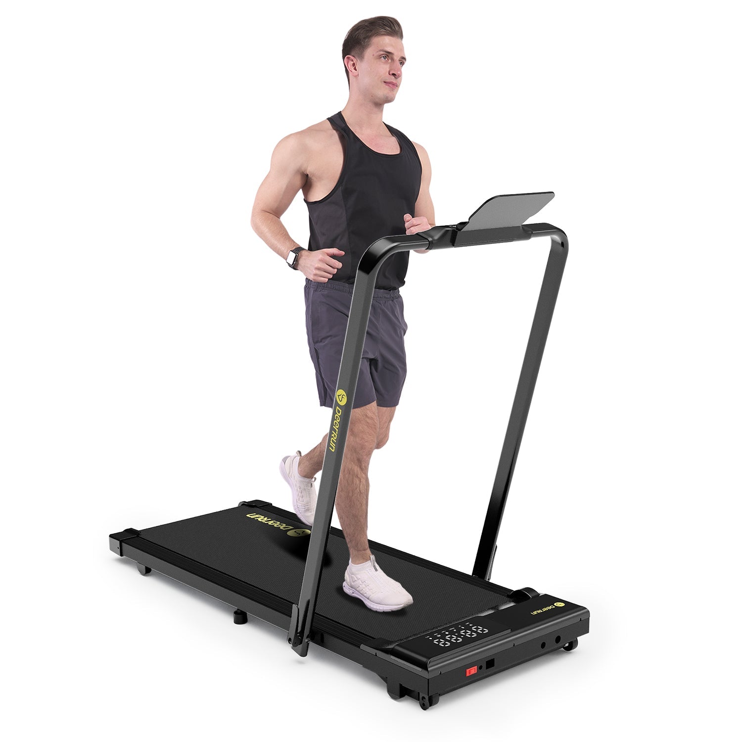 DeerRun A5 Pro Tapis de course intelligent 2 en 1 Energy-2025 Noir | Capacité de charge améliorée de 145 kg Offre Flash – Pour une durée limitée seulement
