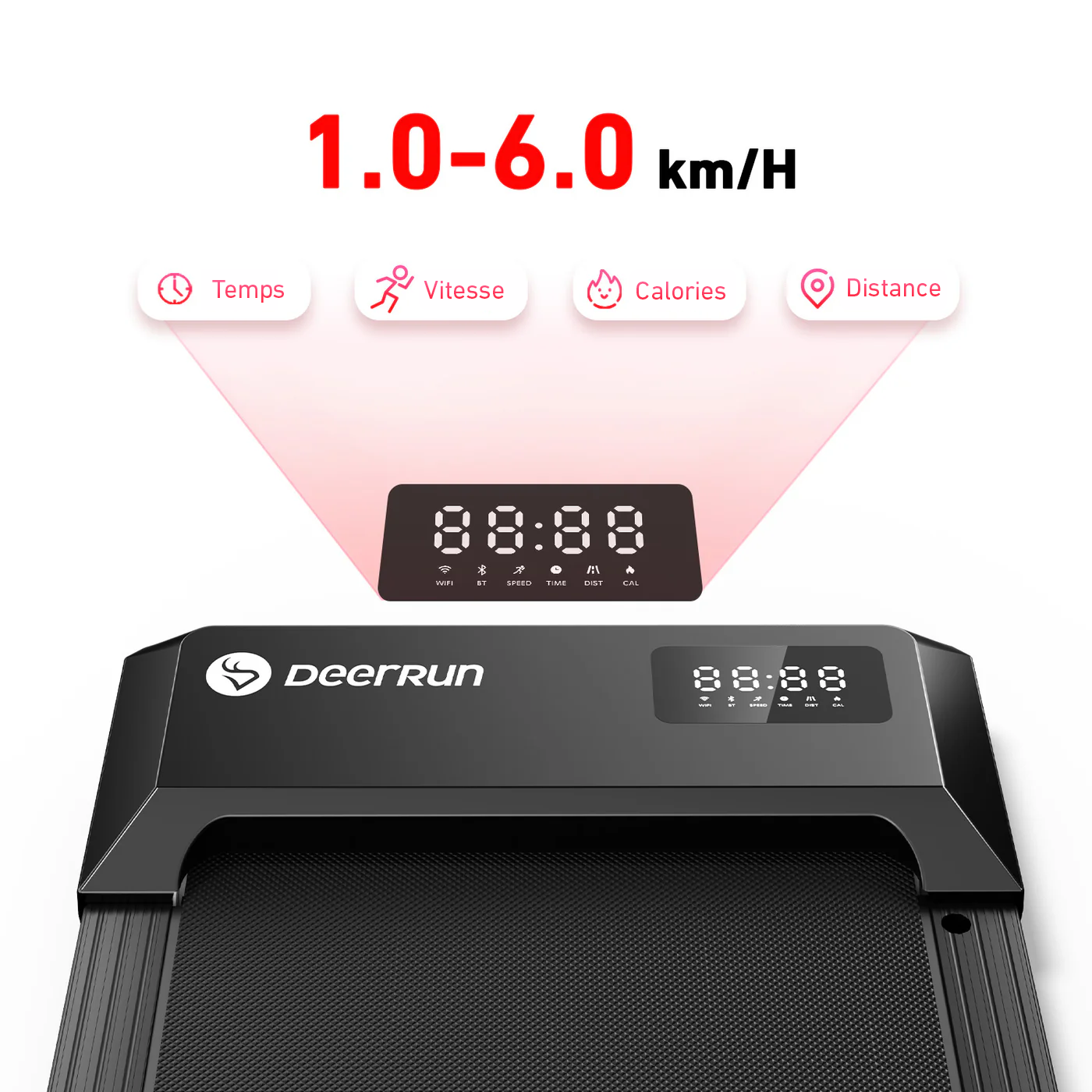 DeerRun Q1 Urban Upgrade | Tapis de course Smart Walk avec capacité de charge de 136 kg et télécommande